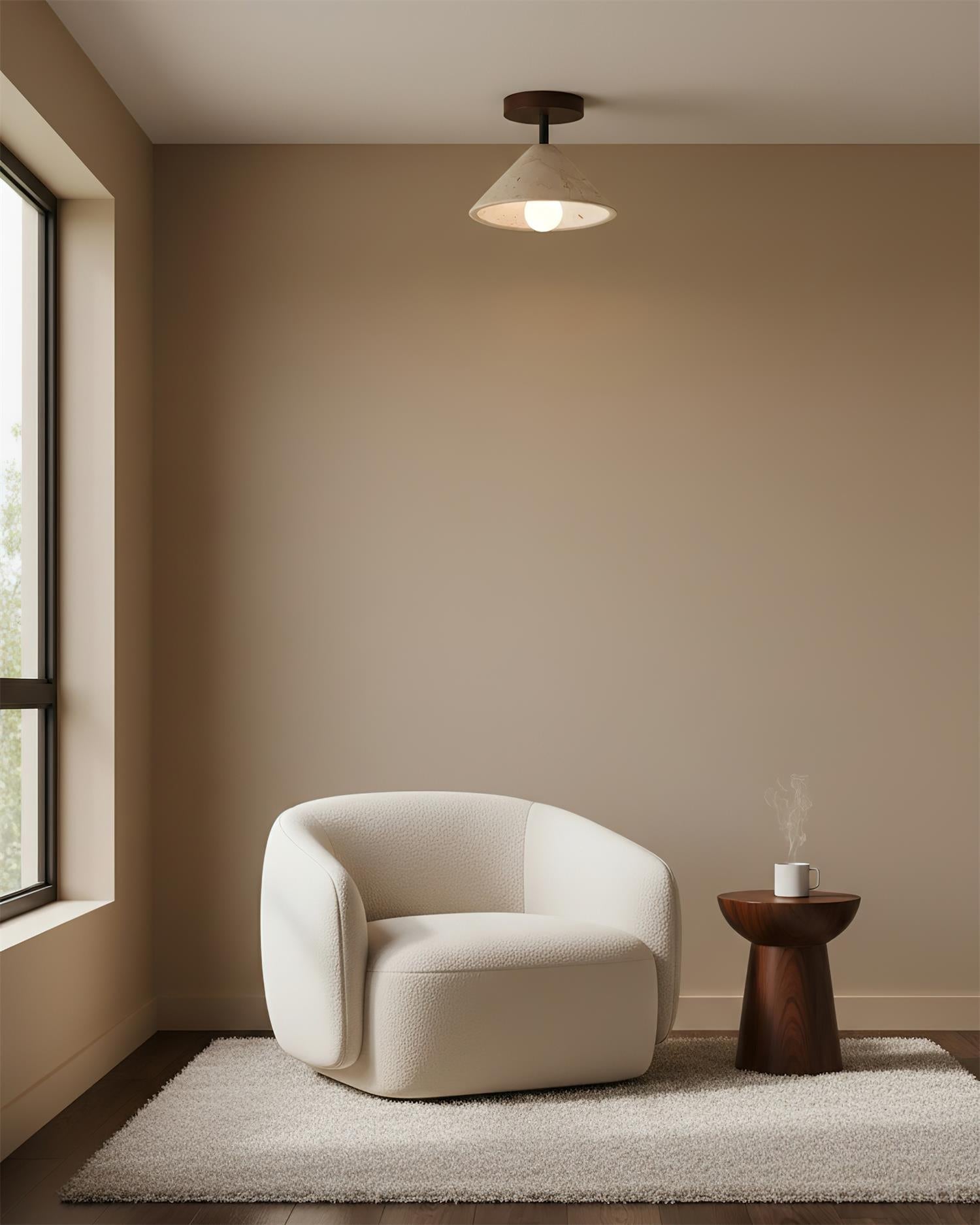 Sierra Wabi-Sabi Travertine Ceiling Light