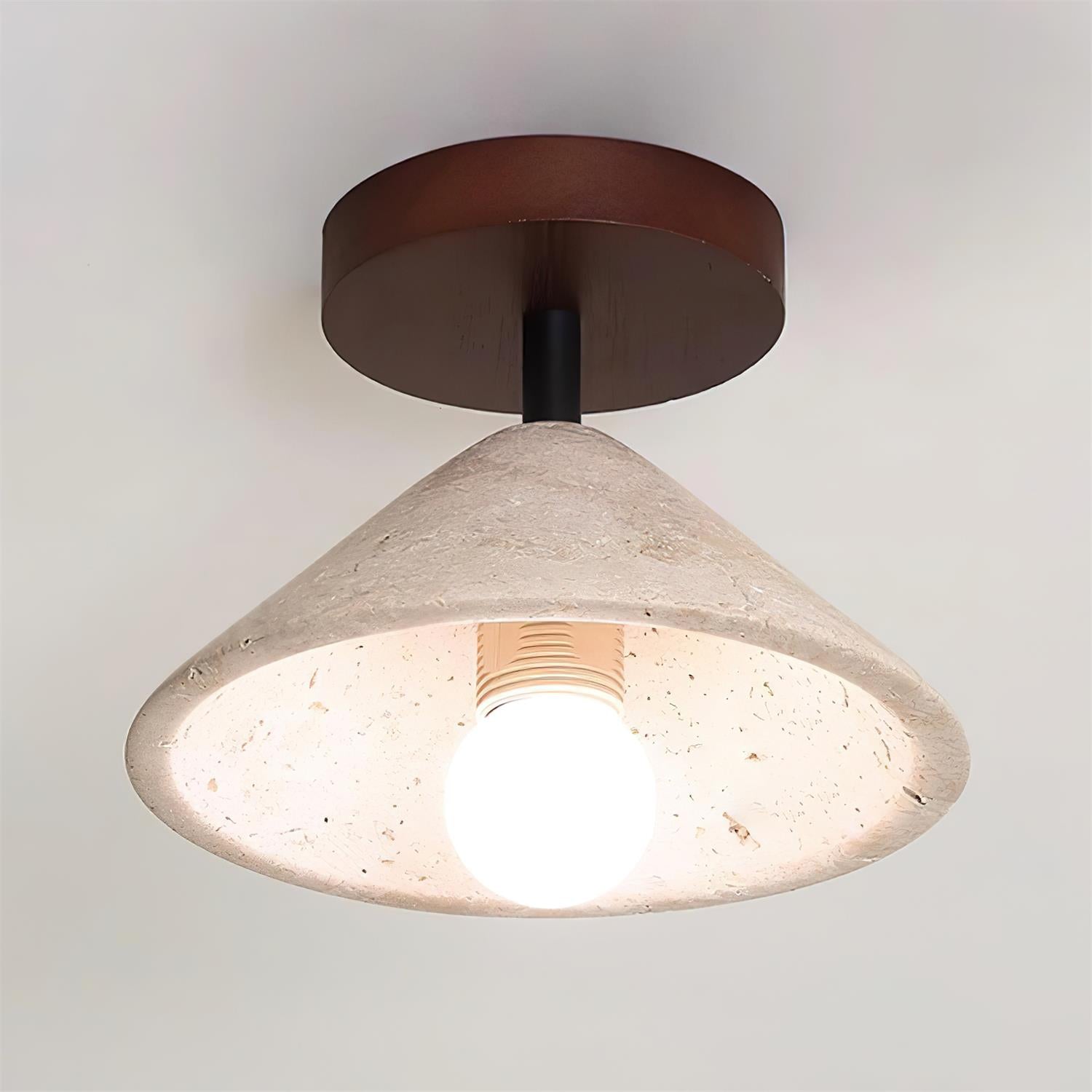 Sierra Wabi-Sabi Travertine Ceiling Light