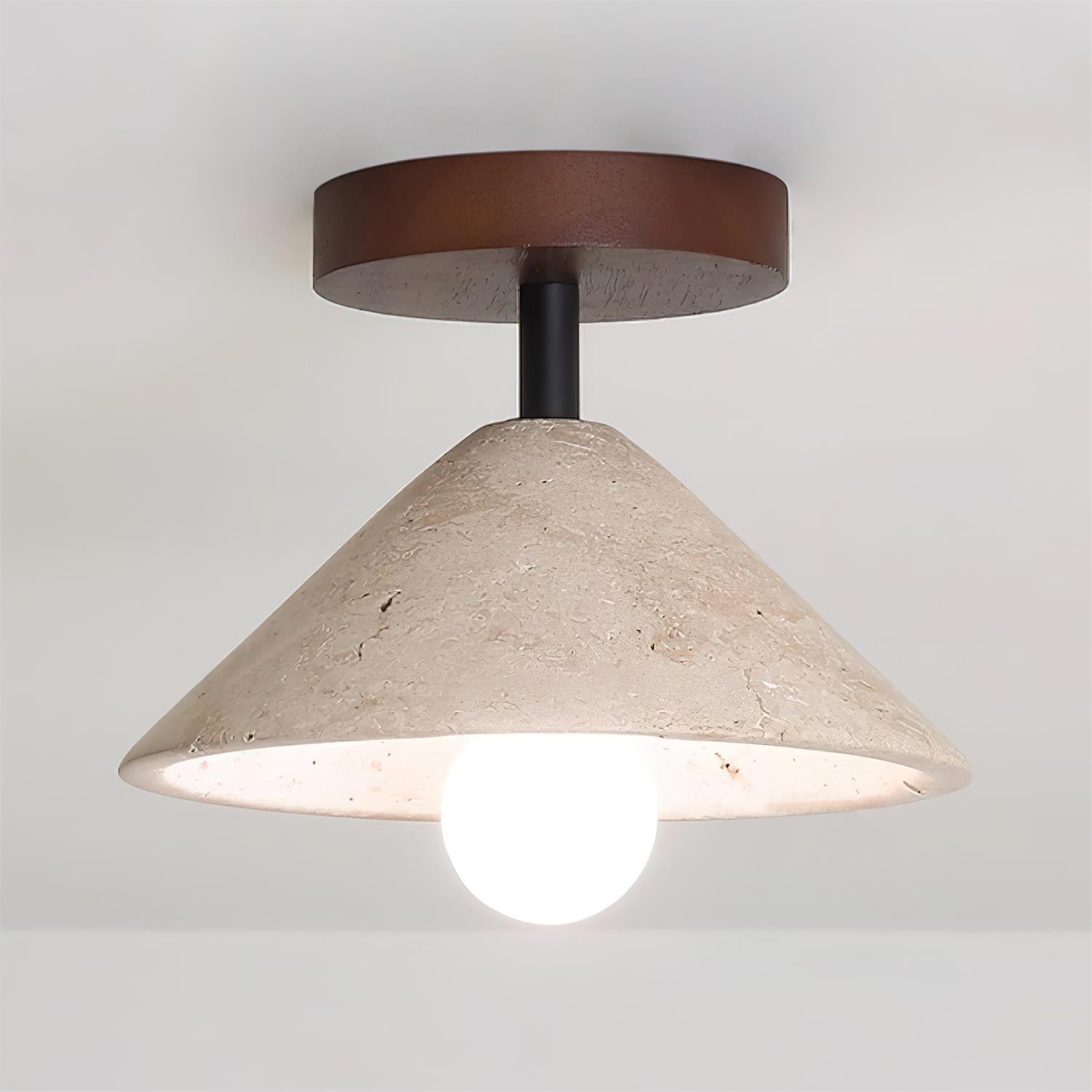 Sierra Wabi-Sabi Travertine Ceiling Light