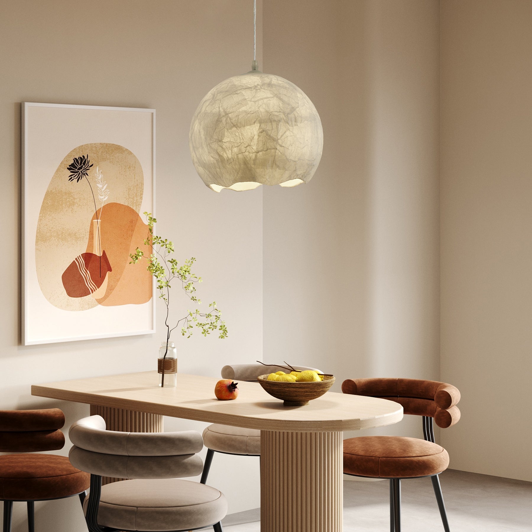 Nest Organic Silk Pendant Lamp - Blowlighting