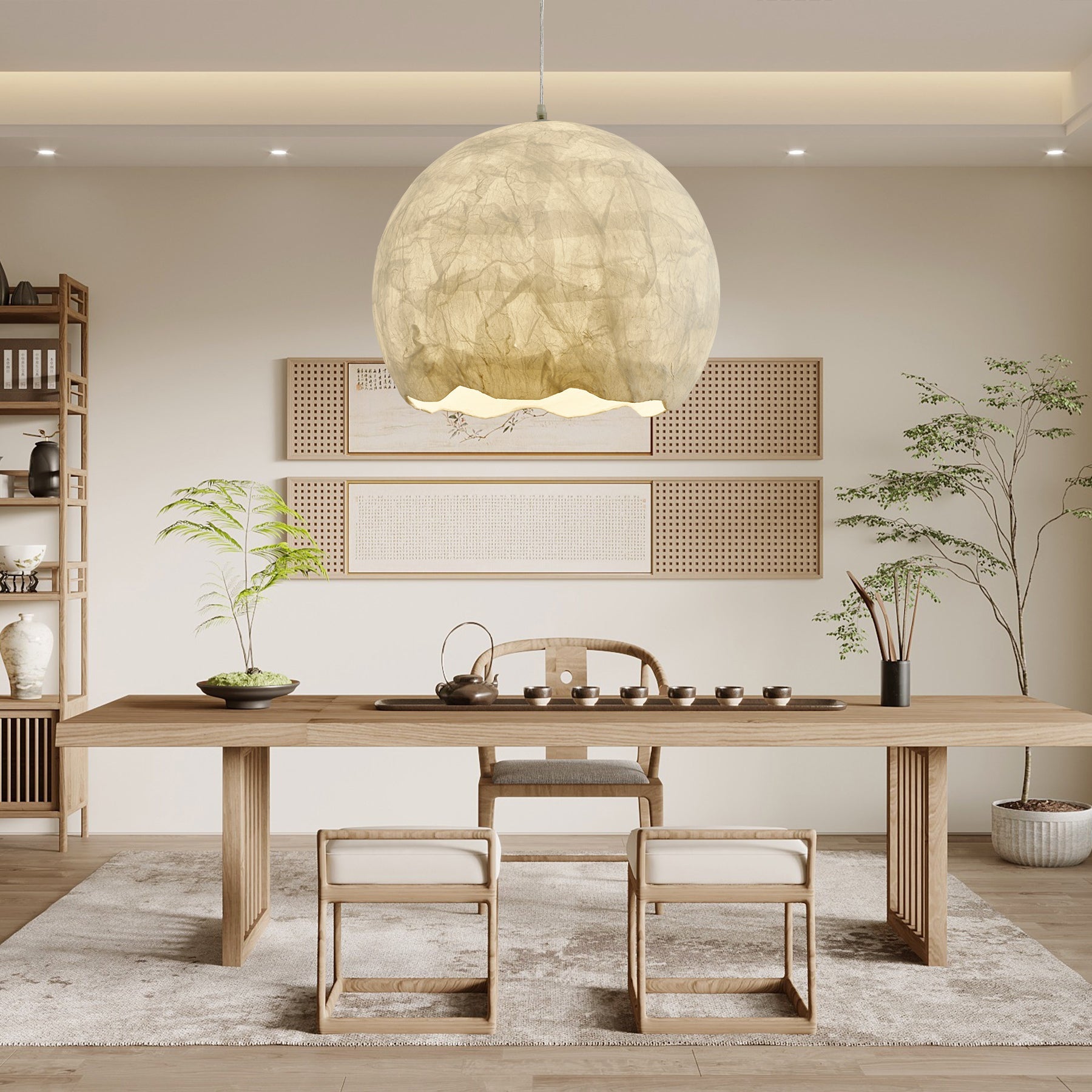 Nest Organic Silk Pendant Lamp - Blowlighting