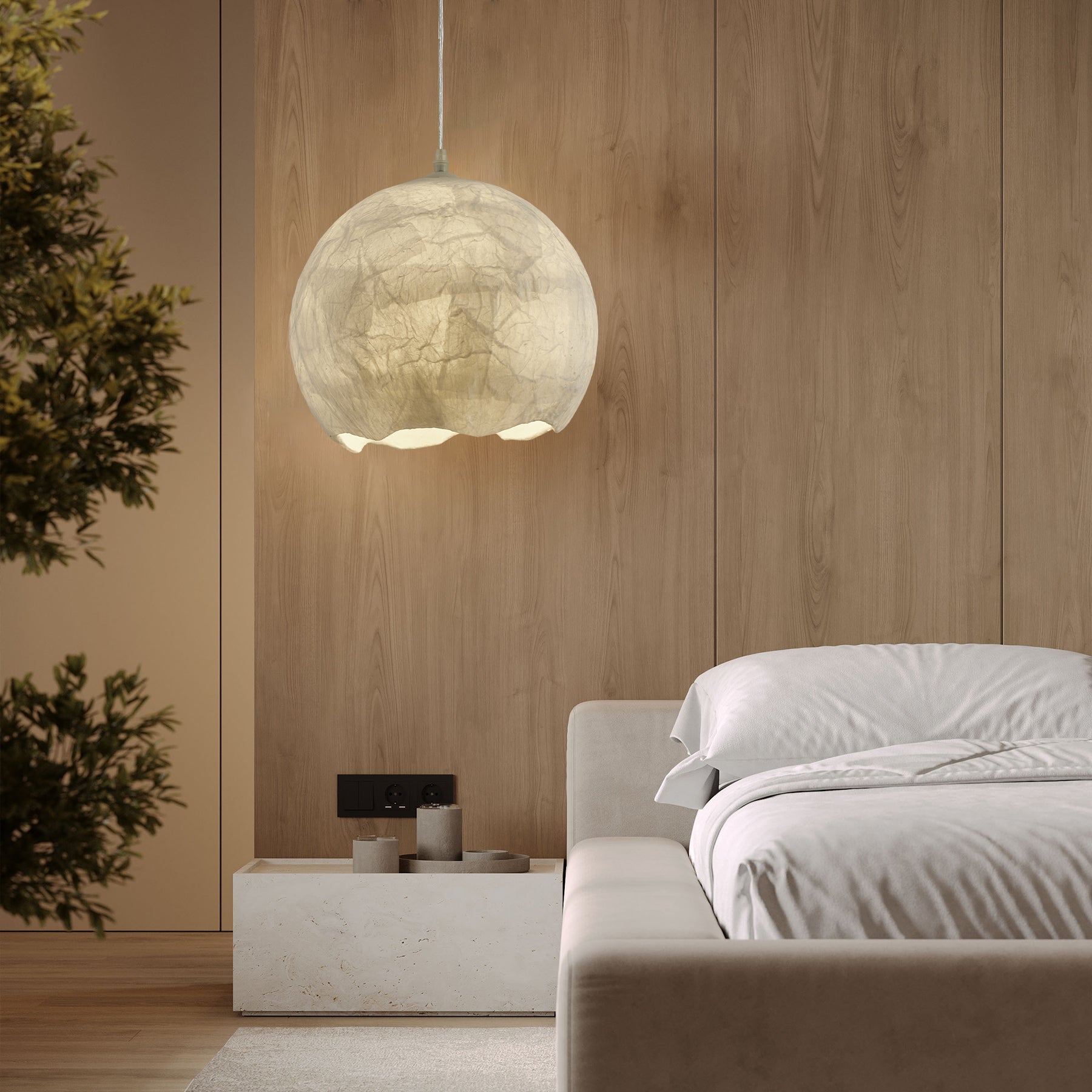 Nest Organic Silk Pendant Lamp - Blowlighting