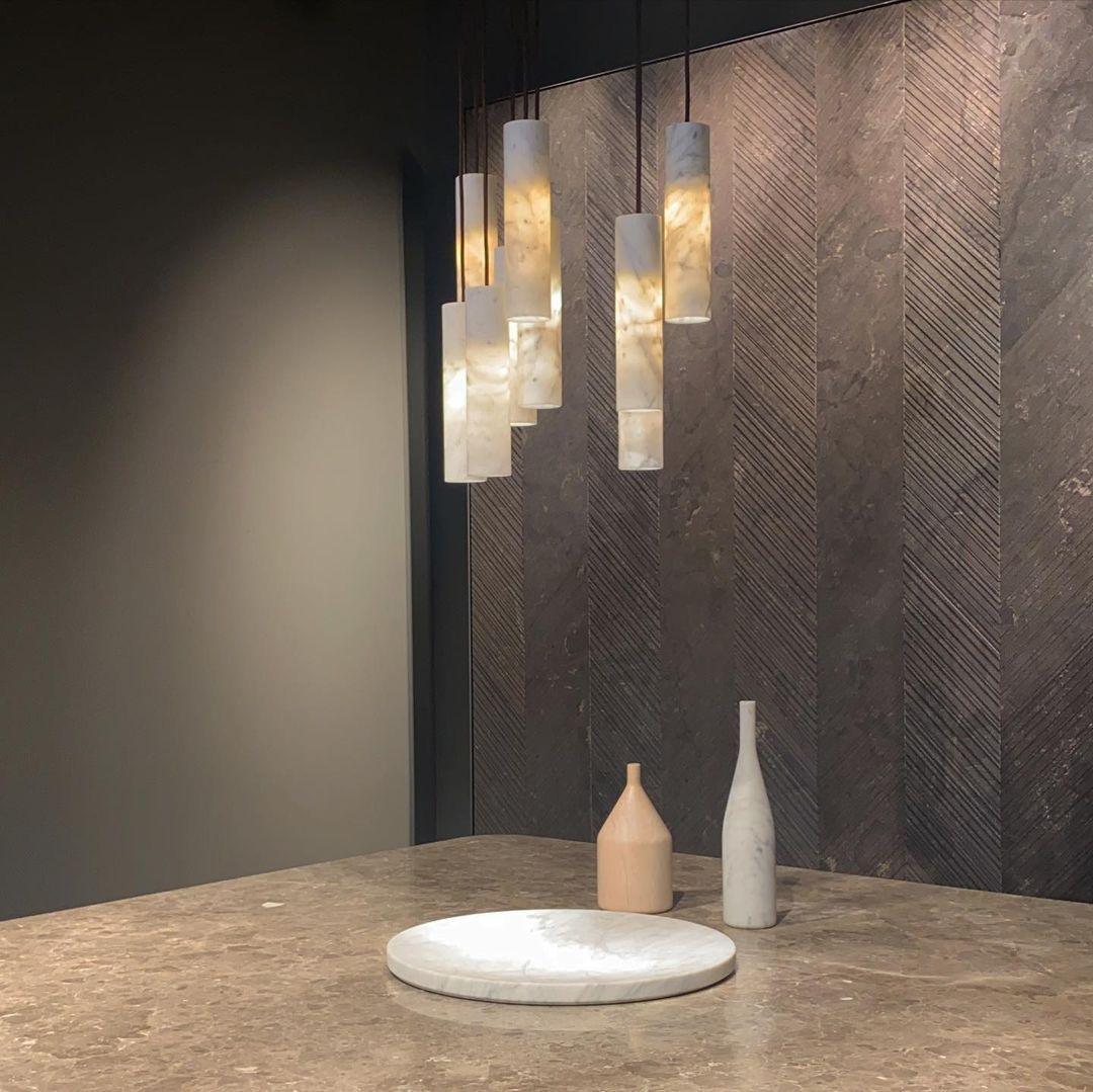 Nyxara Cluster Alabaster Pendant Light - Blowlighting