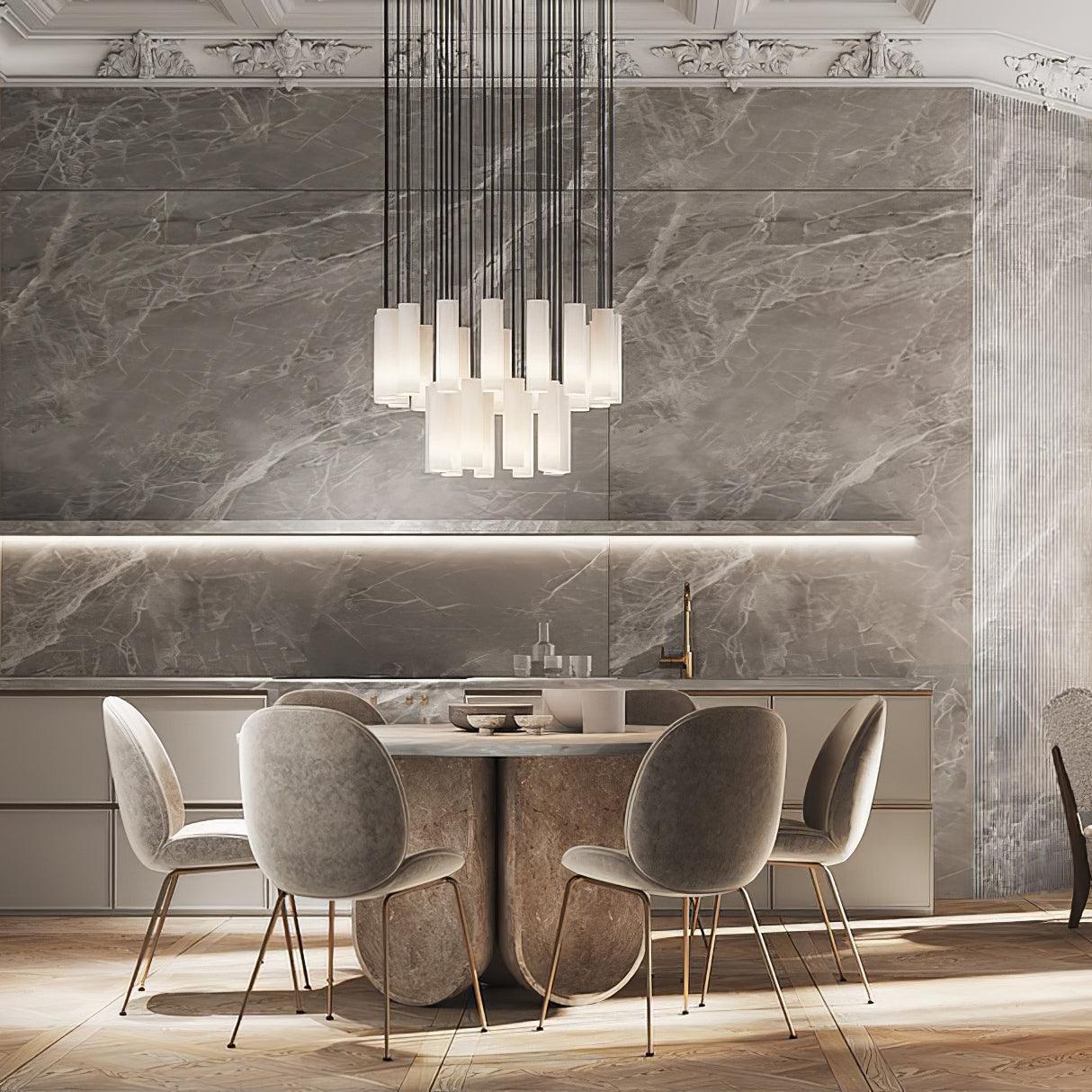 Nyxara Cluster Alabaster Pendant Light - Blowlighting