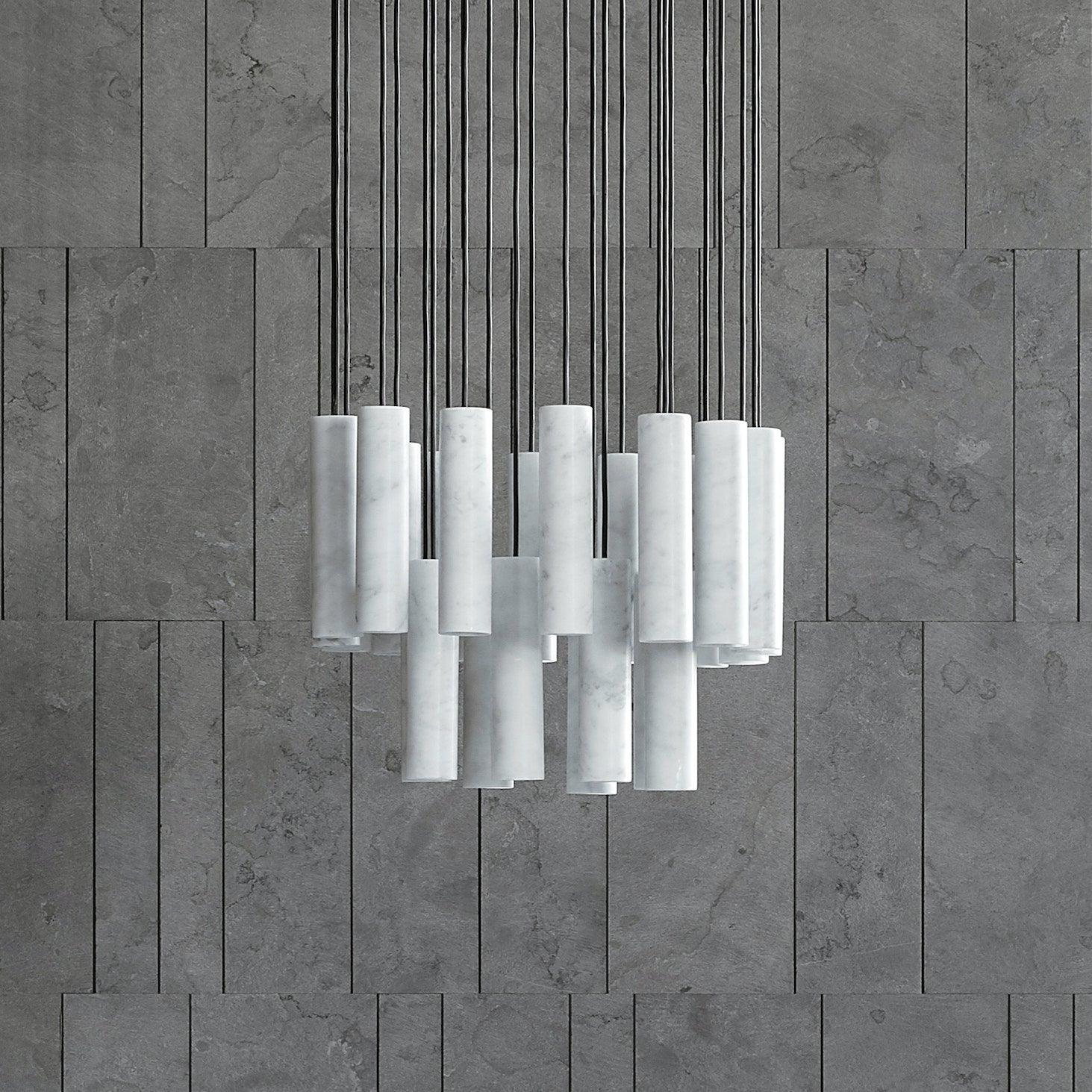Nyxara Cluster Alabaster Pendant Light - Blowlighting