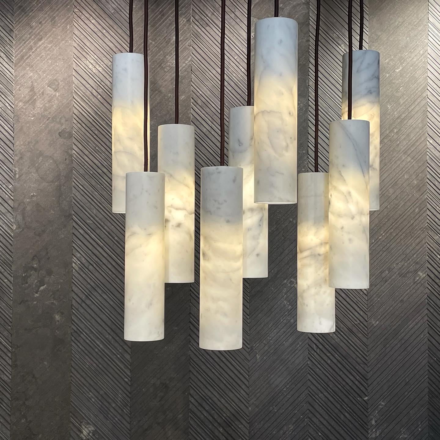 Nyxara Cluster Alabaster Pendant Light - Blowlighting