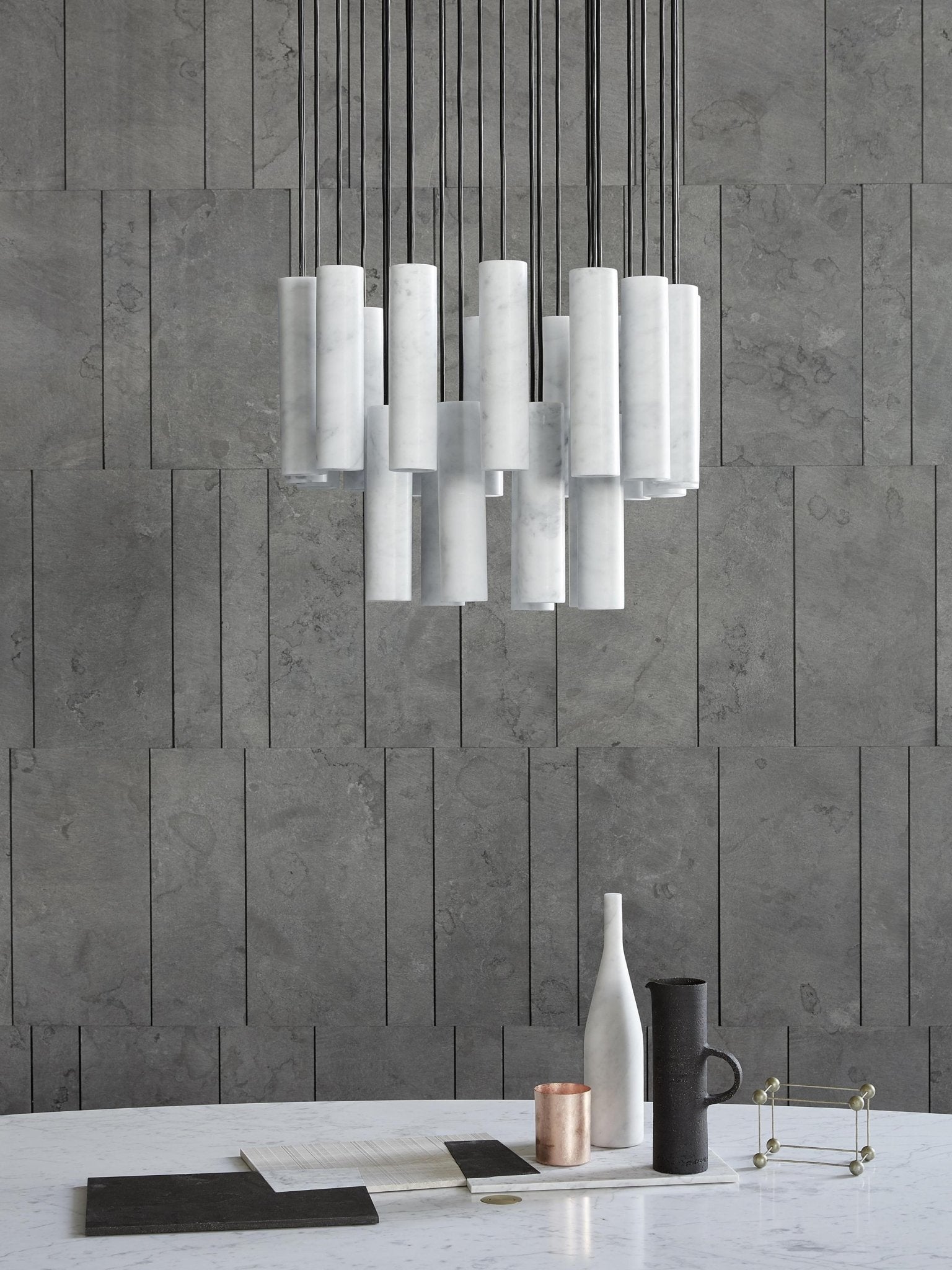 Nyxara Cluster Alabaster Pendant Light - Blowlighting