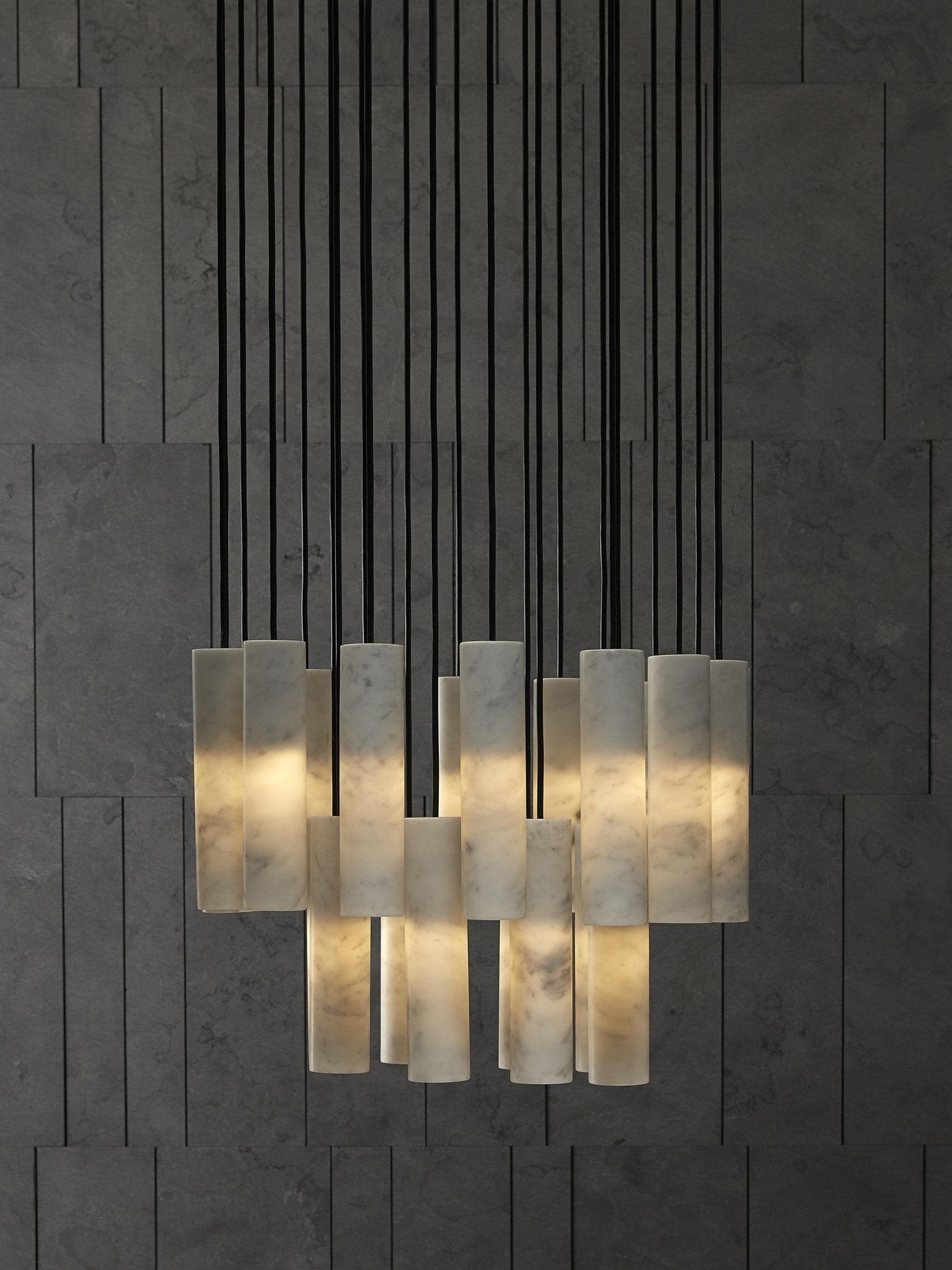 Nyxara Cluster Alabaster Pendant Light - Blowlighting