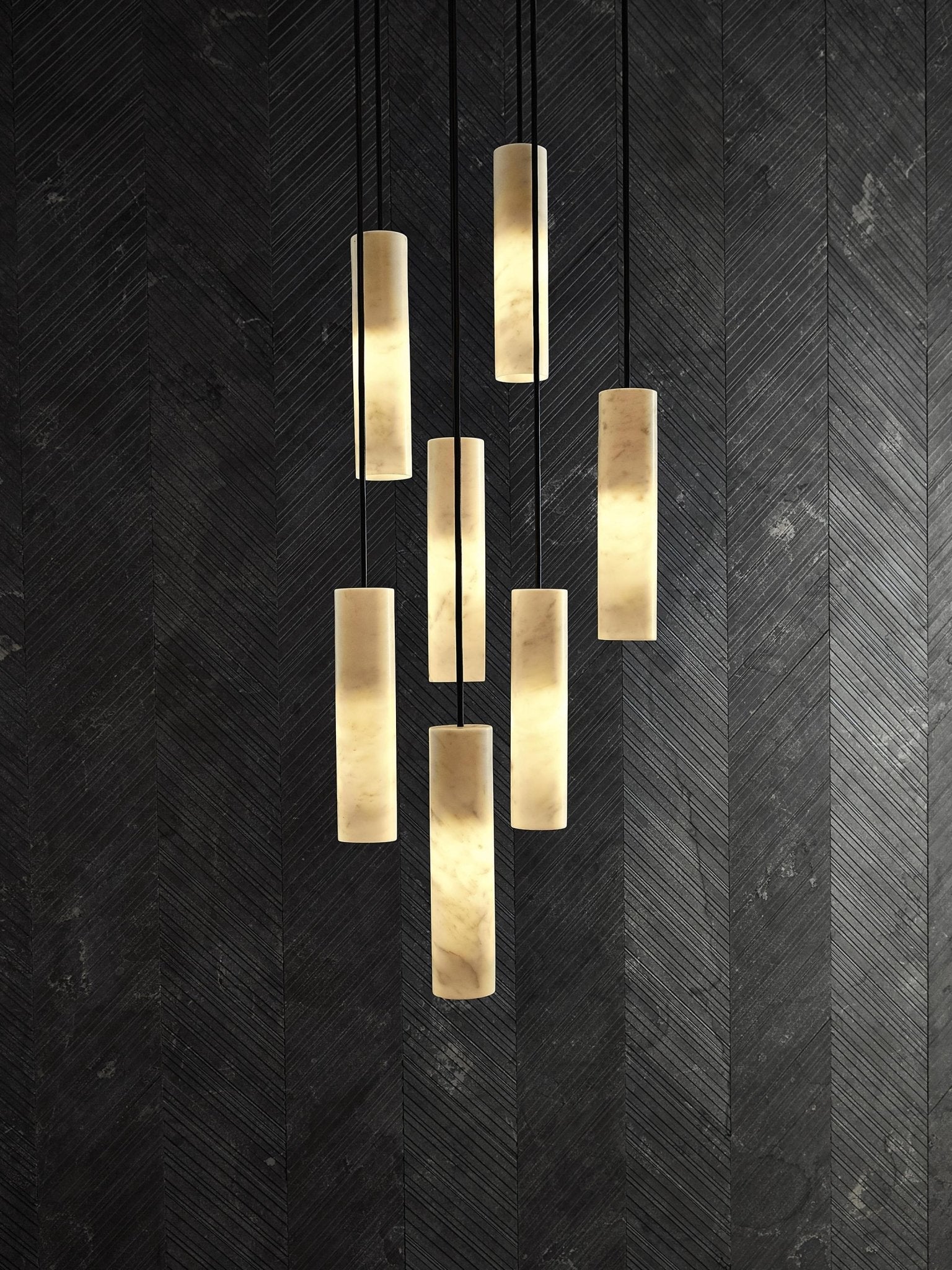 Nyxara Cluster Alabaster Pendant Light - Blowlighting