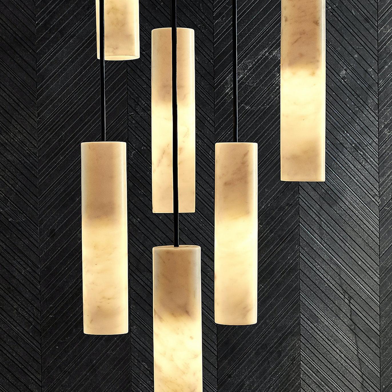 Nyxara Cluster Alabaster Pendant Light - Blowlighting