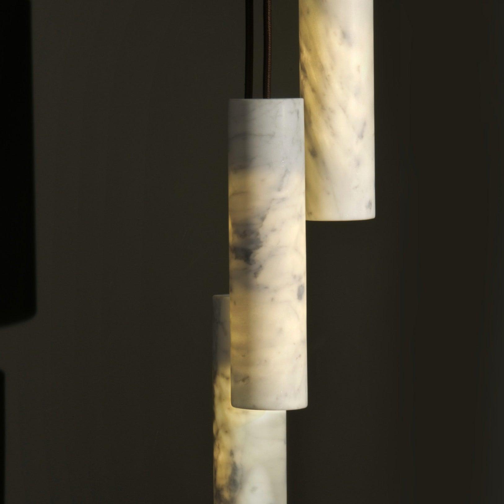 Nyxara Cluster Alabaster Pendant Light - Blowlighting