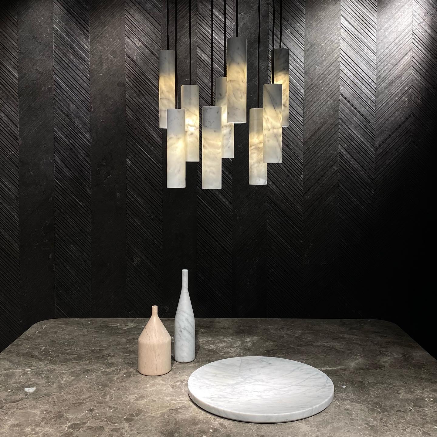Nyxara Cluster Alabaster Pendant Light - Blowlighting