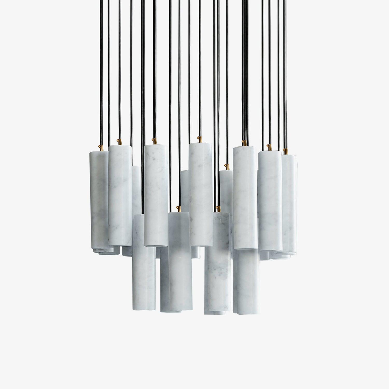 Nyxara Cluster Alabaster Pendant Light - Blowlighting