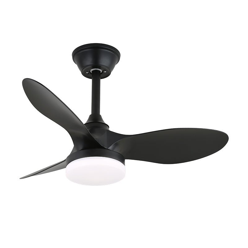 Arden Minimalist Black Wood Ceiling Fan Light - Blowlighting