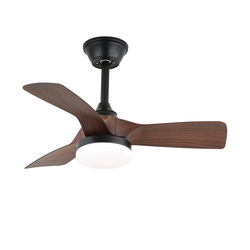 Arden Minimalist Black Wood Ceiling Fan Light - Blowlighting