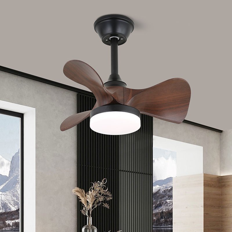 Arden Minimalist Black Wood Ceiling Fan Light - Blowlighting
