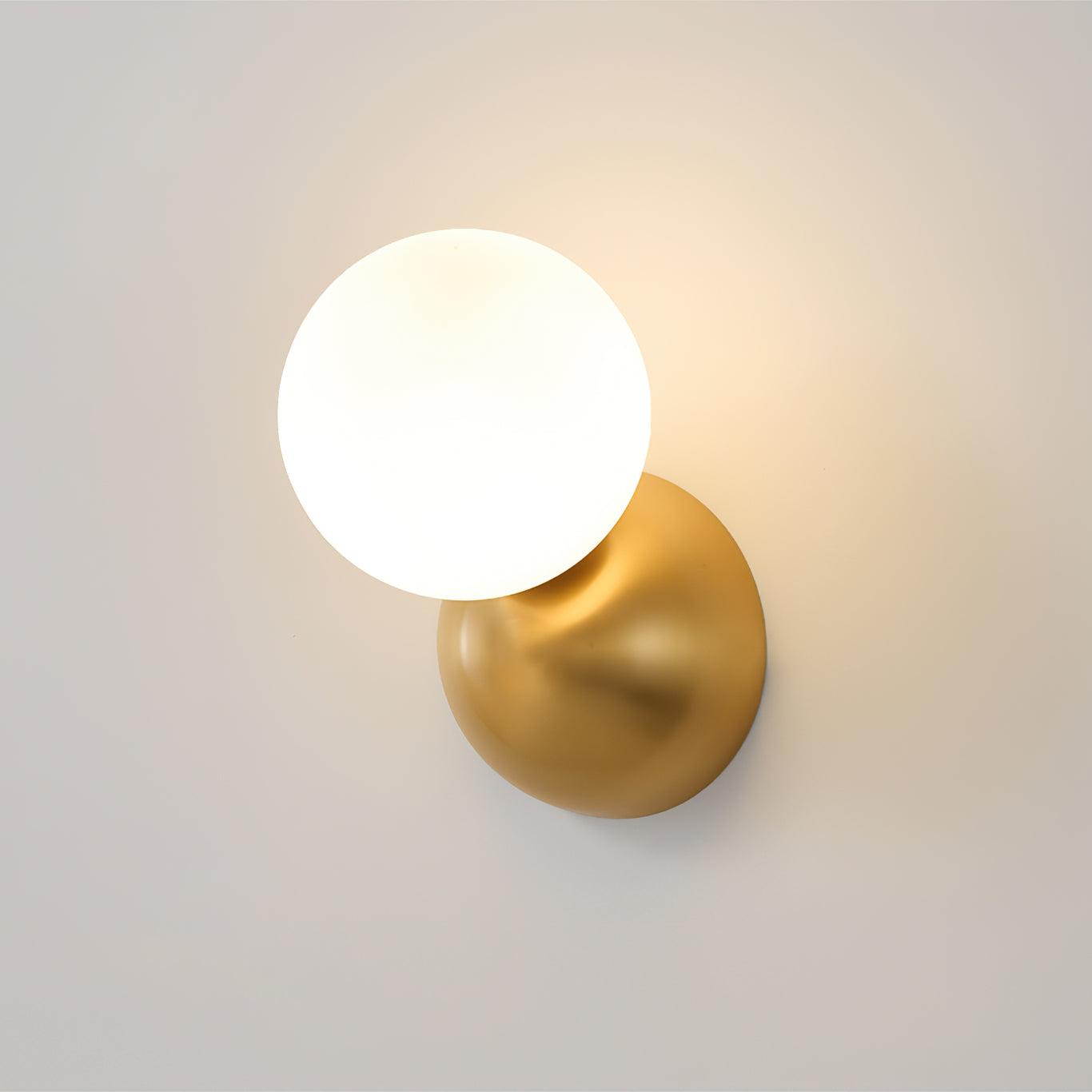 Lysola Sphere Glass Brass Wall Light - Blowlighting