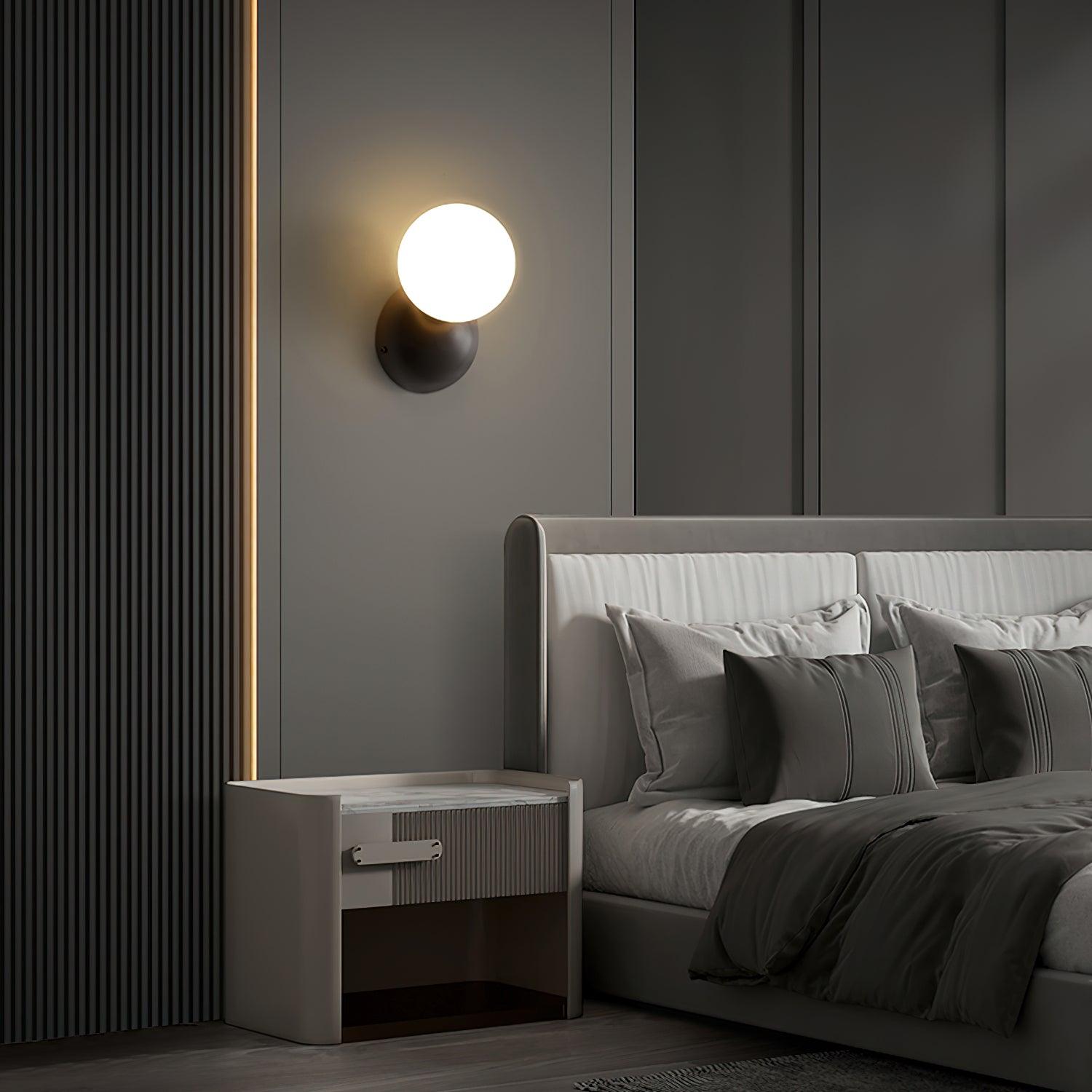 Lysola Sphere Glass Brass Wall Light - Blowlighting