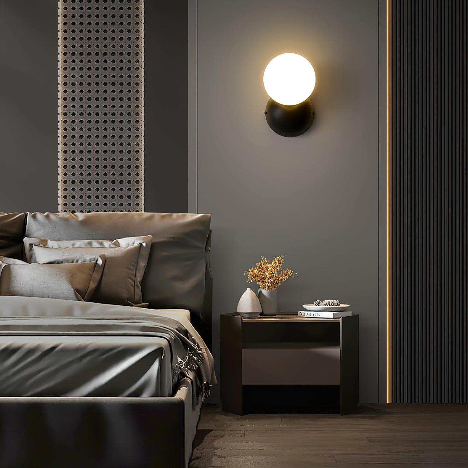 Lysola Sphere Glass Brass Wall Light - Blowlighting
