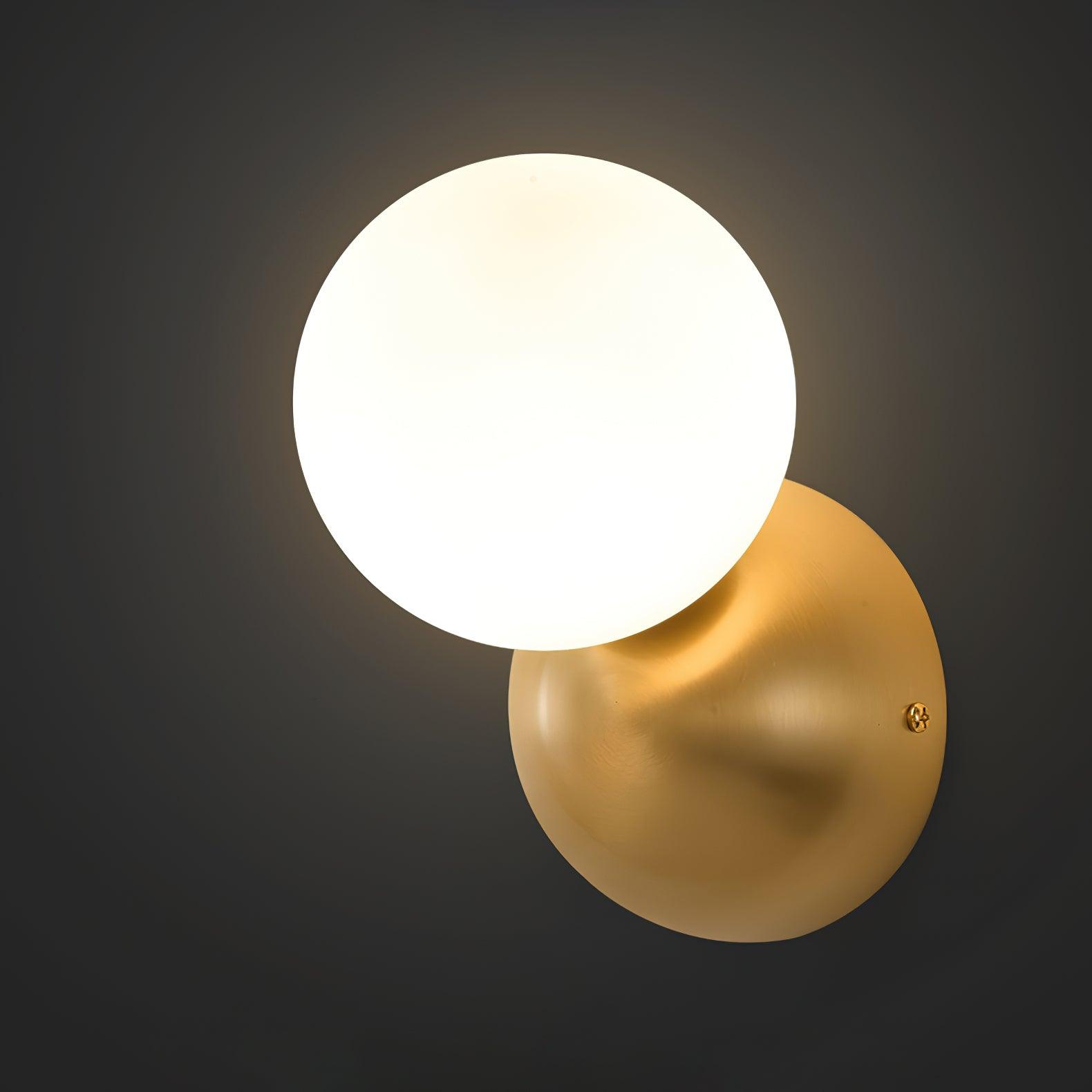 Lysola Sphere Glass Brass Wall Light - Blowlighting