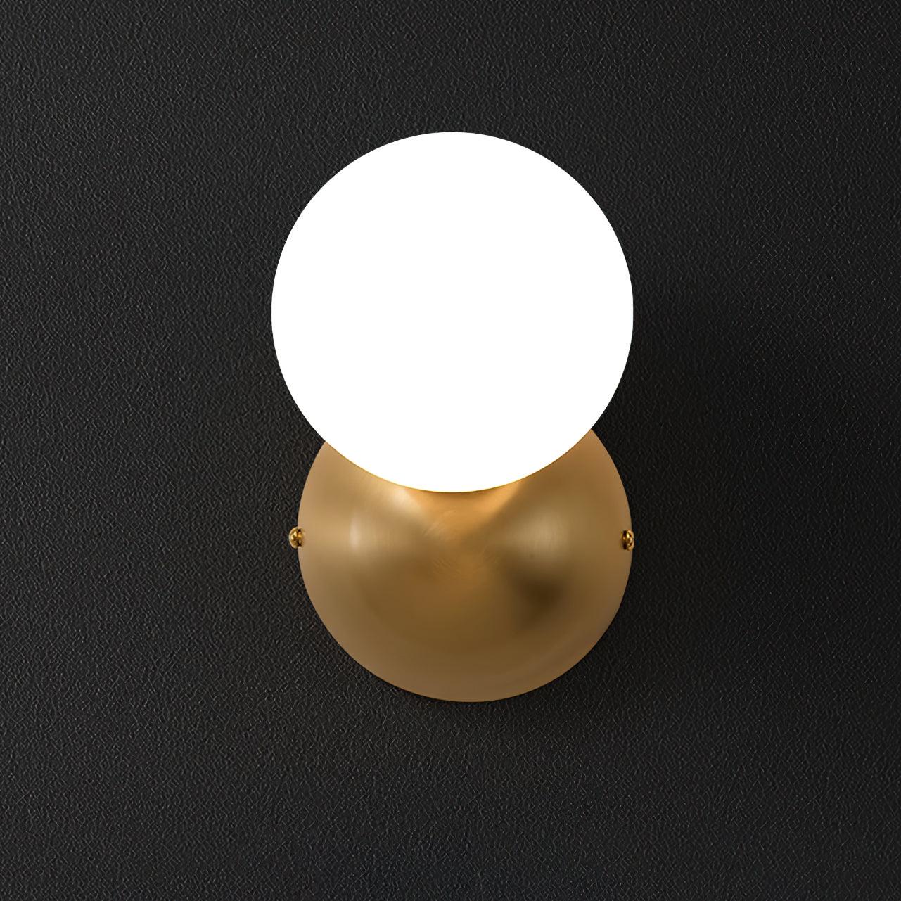 Lysola Sphere Glass Brass Wall Light - Blowlighting