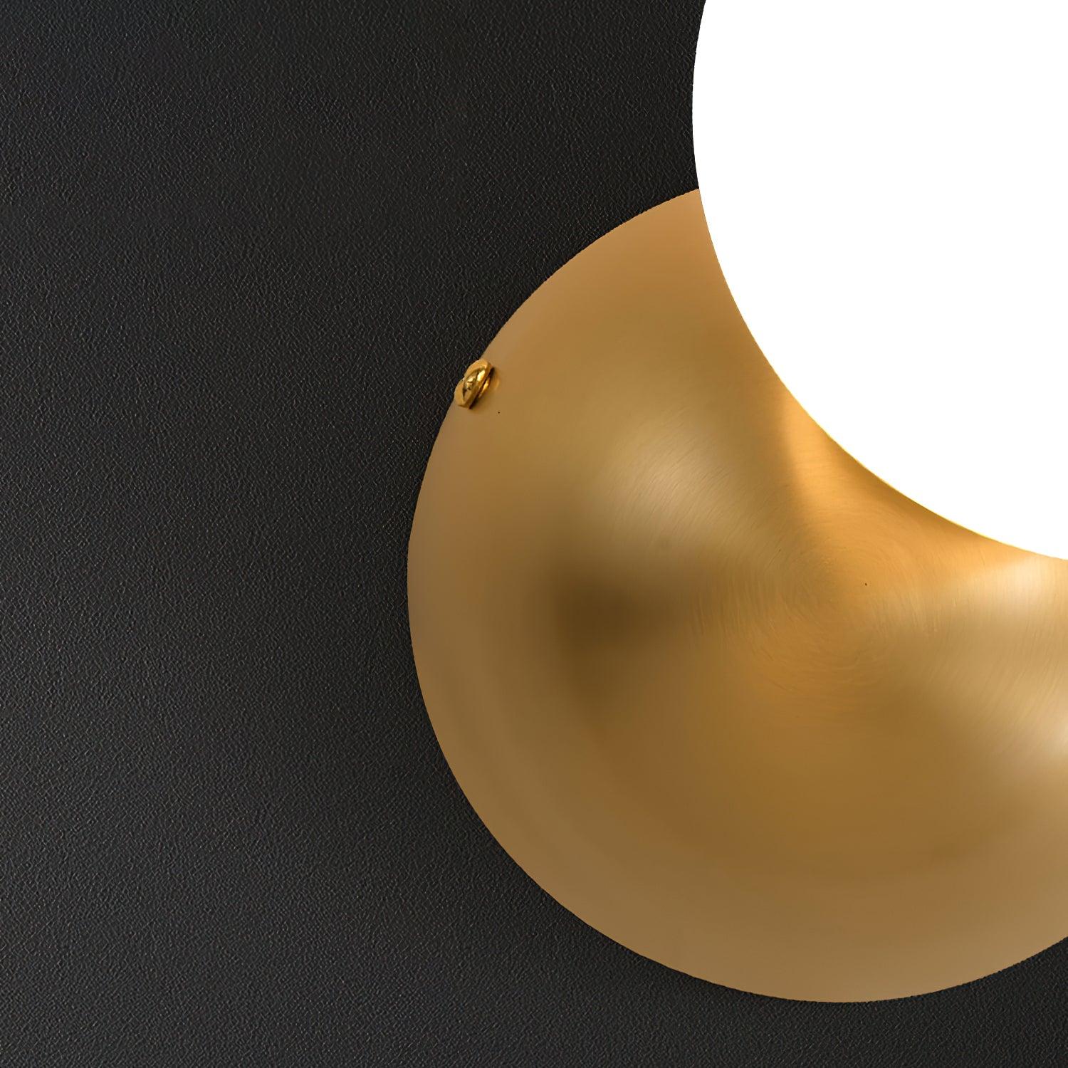 Lysola Sphere Glass Brass Wall Light - Blowlighting