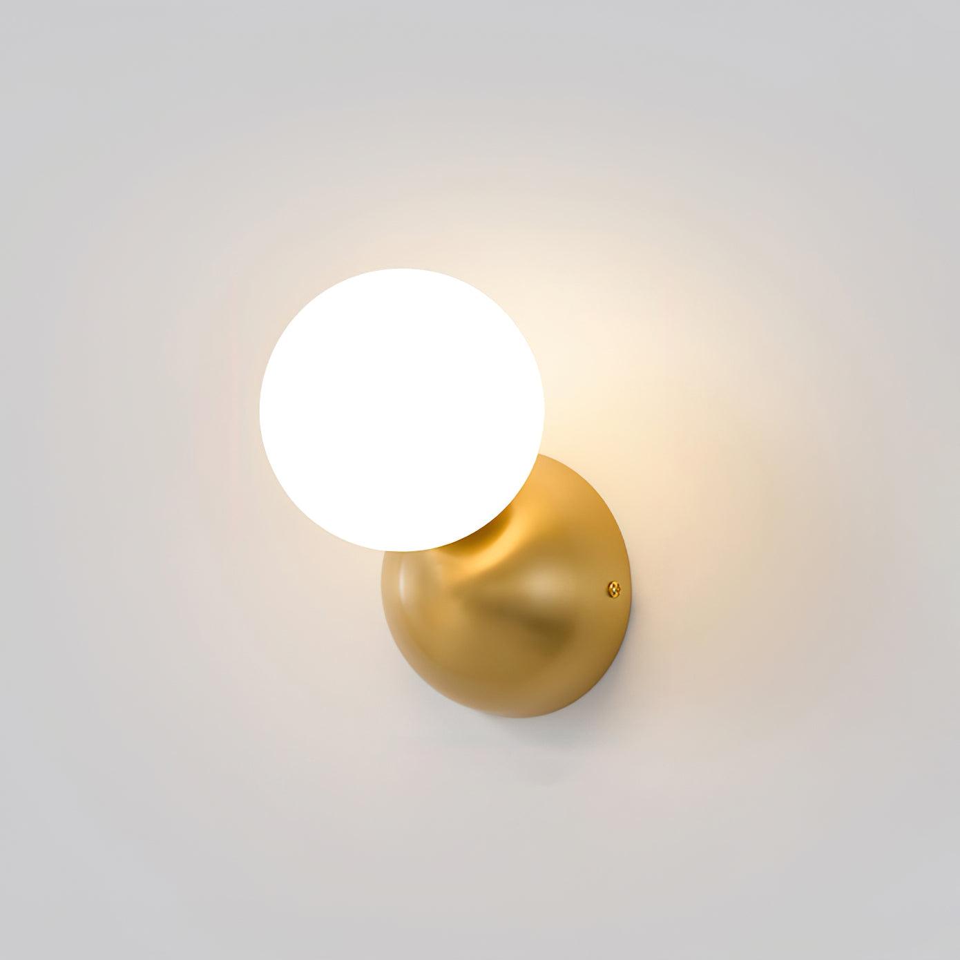 Lysola Sphere Glass Brass Wall Light - Blowlighting