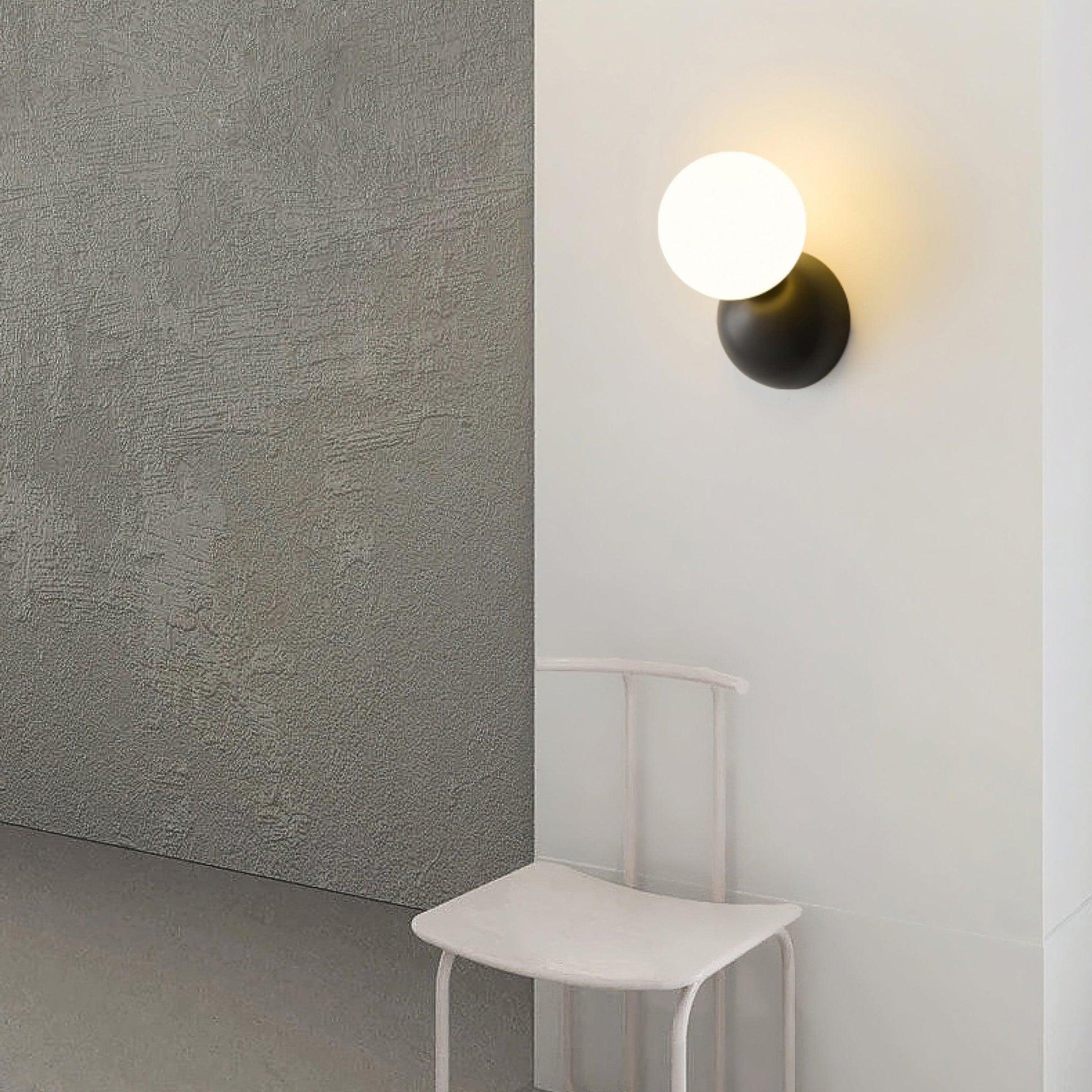 Lysola Sphere Glass Brass Wall Light - Blowlighting