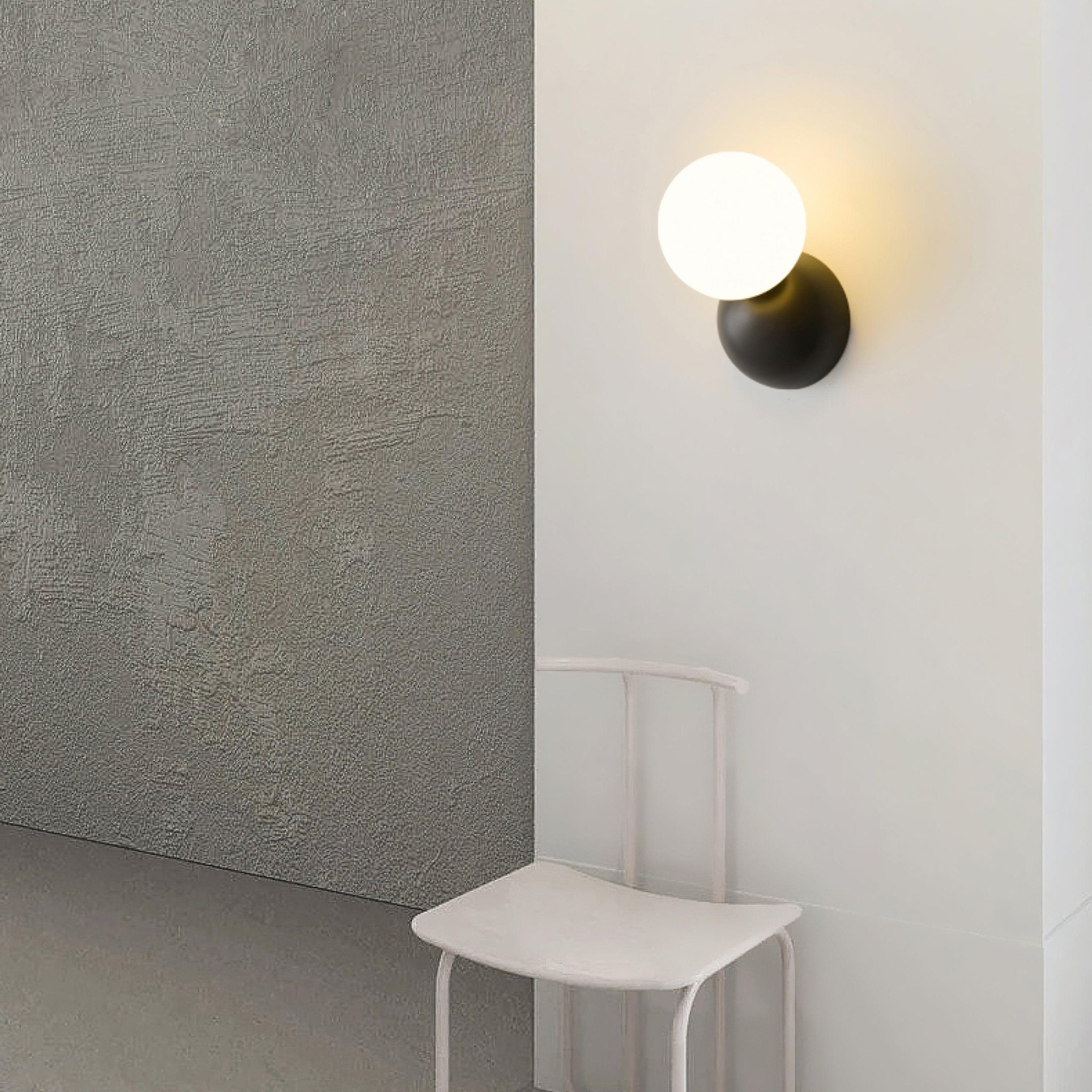 Lysola Sphere Glass Brass Wall Light - Blowlighting