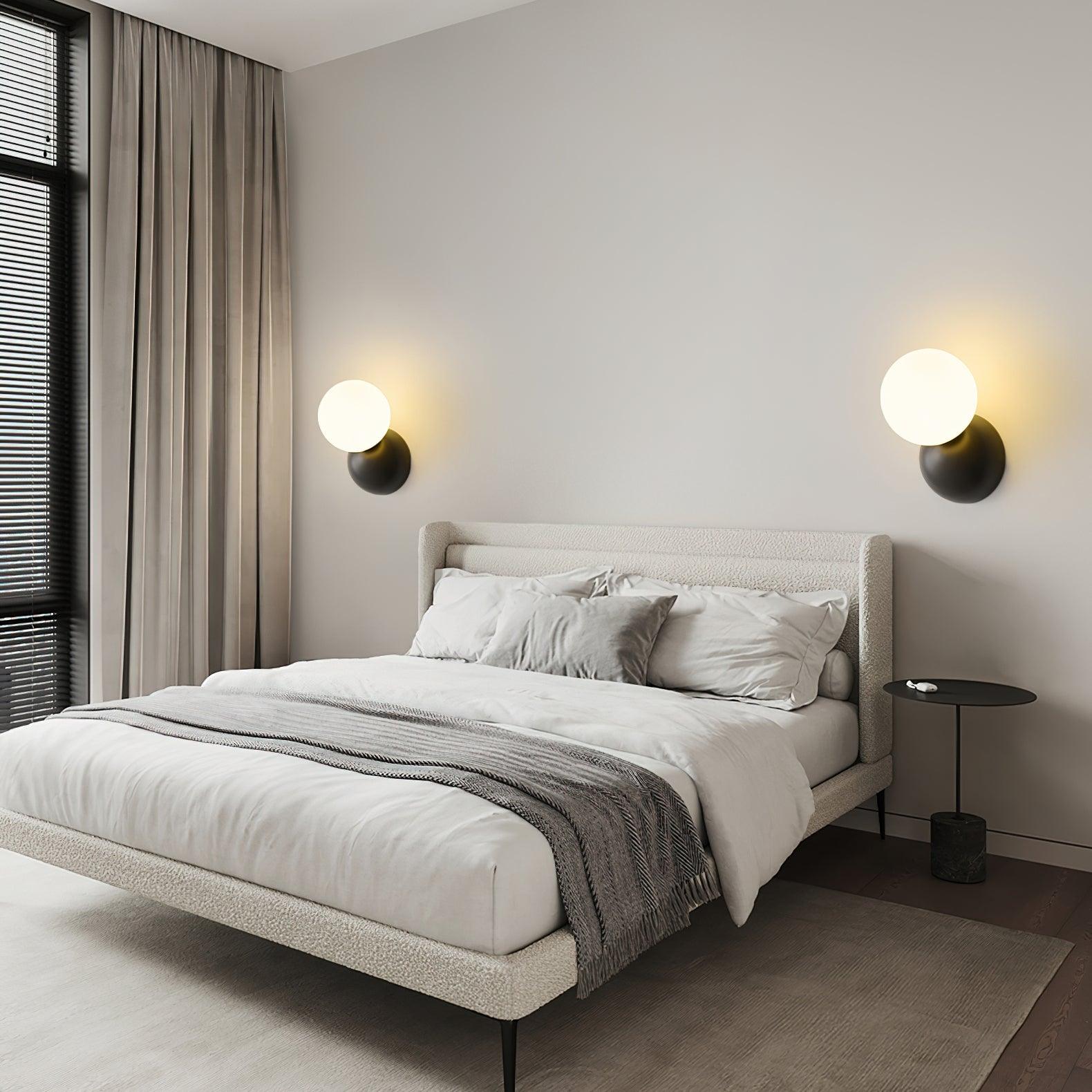 Lysola Sphere Glass Brass Wall Light - Blowlighting