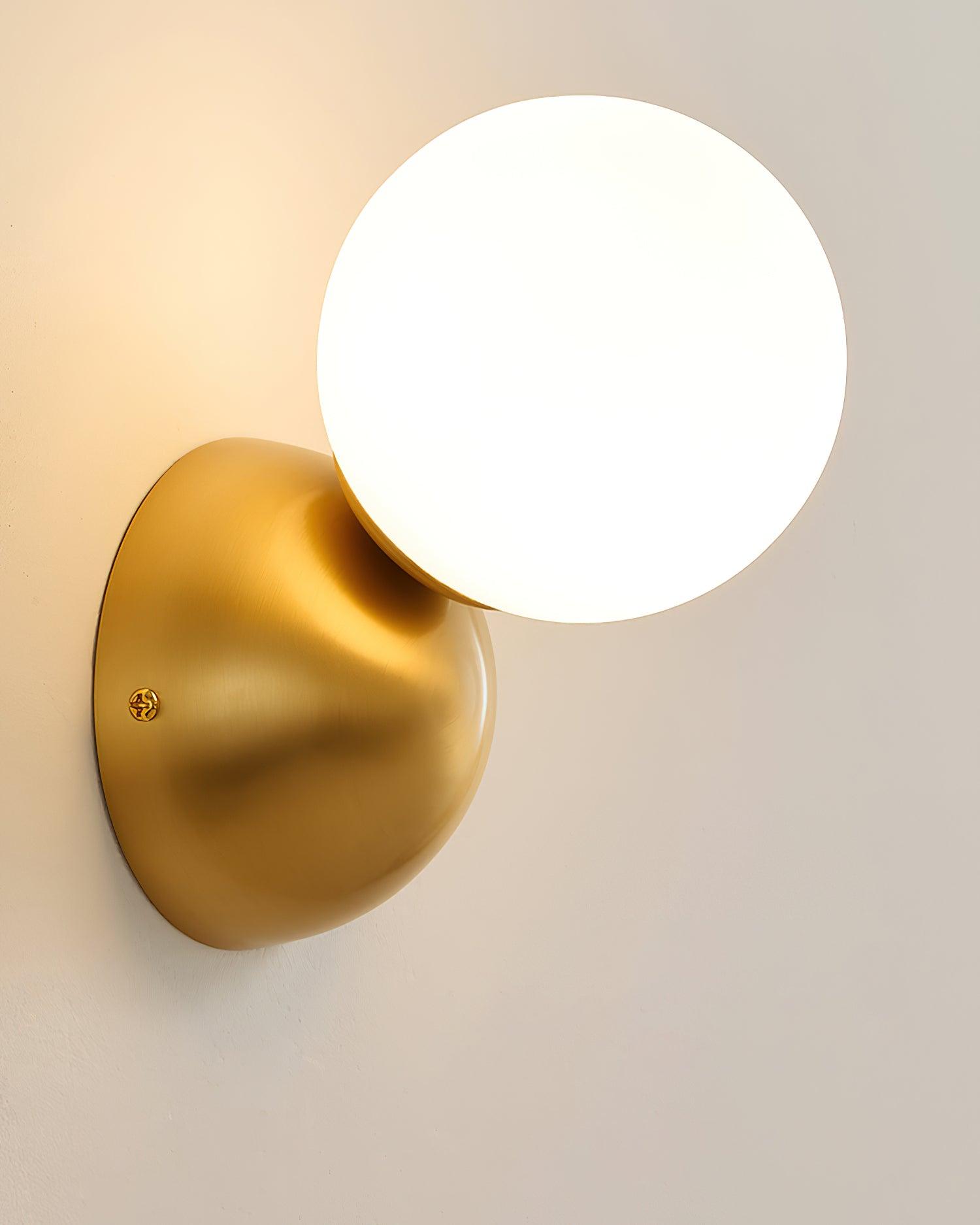Lysola Sphere Glass Brass Wall Light - Blowlighting