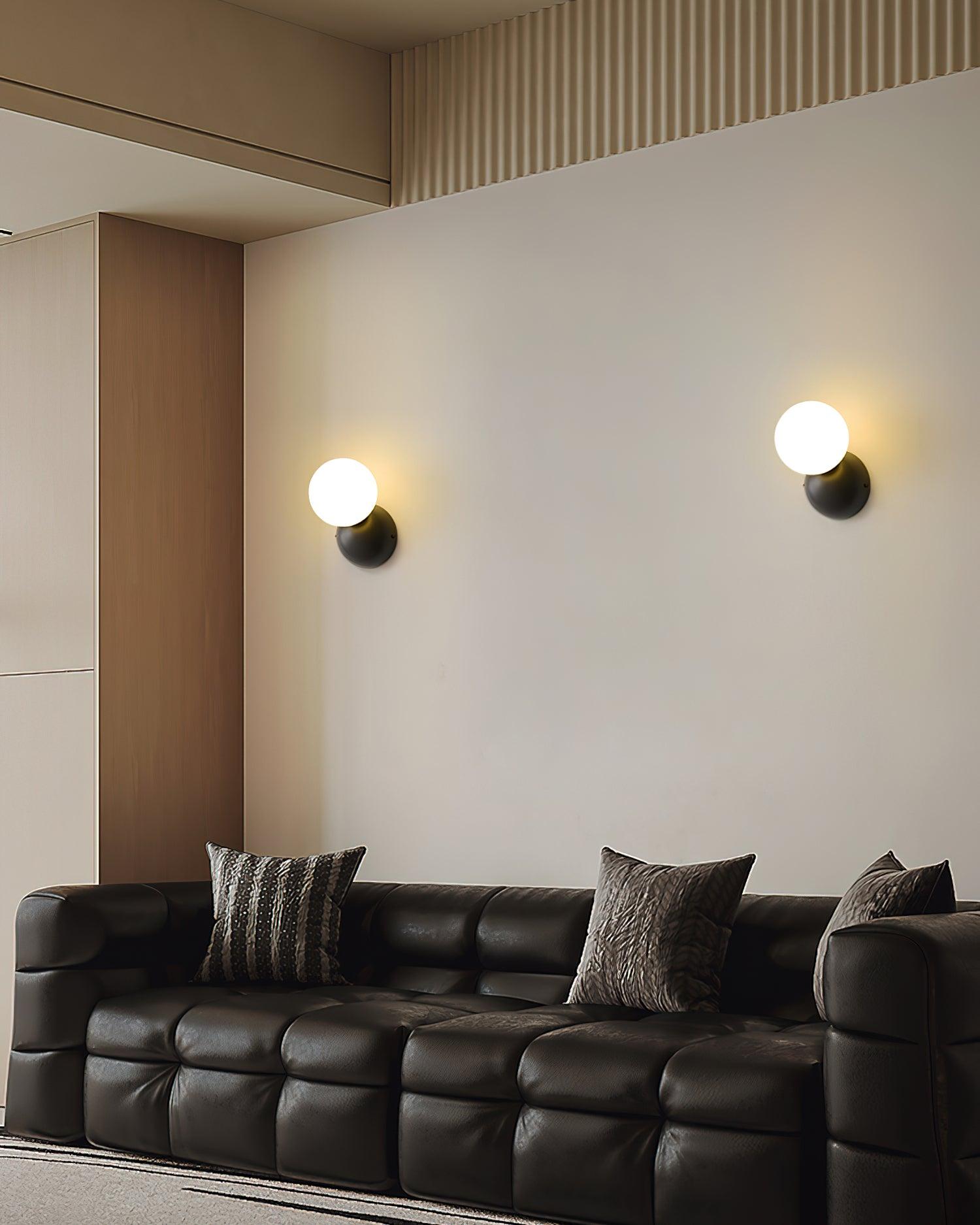 Lysola Sphere Glass Brass Wall Light - Blowlighting
