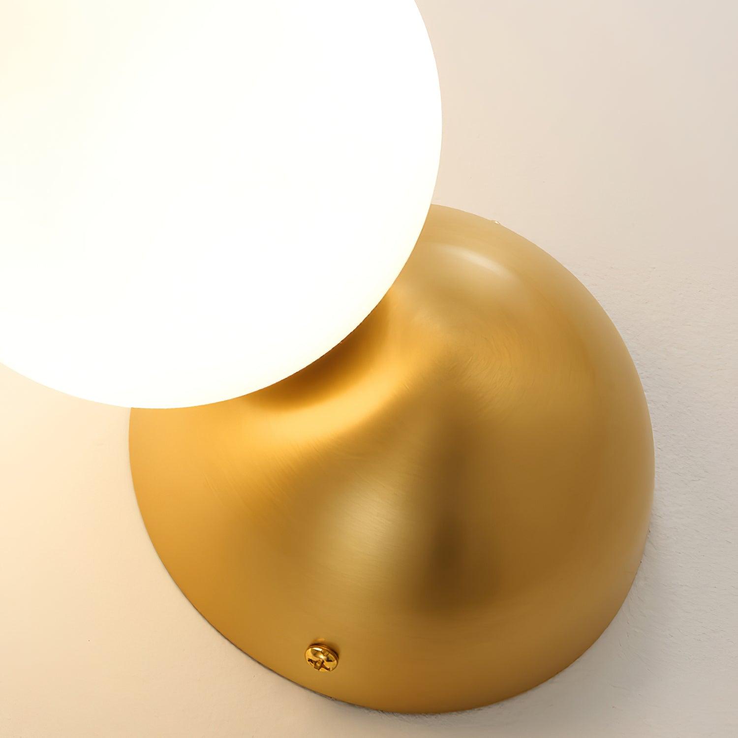 Lysola Sphere Glass Brass Wall Light - Blowlighting
