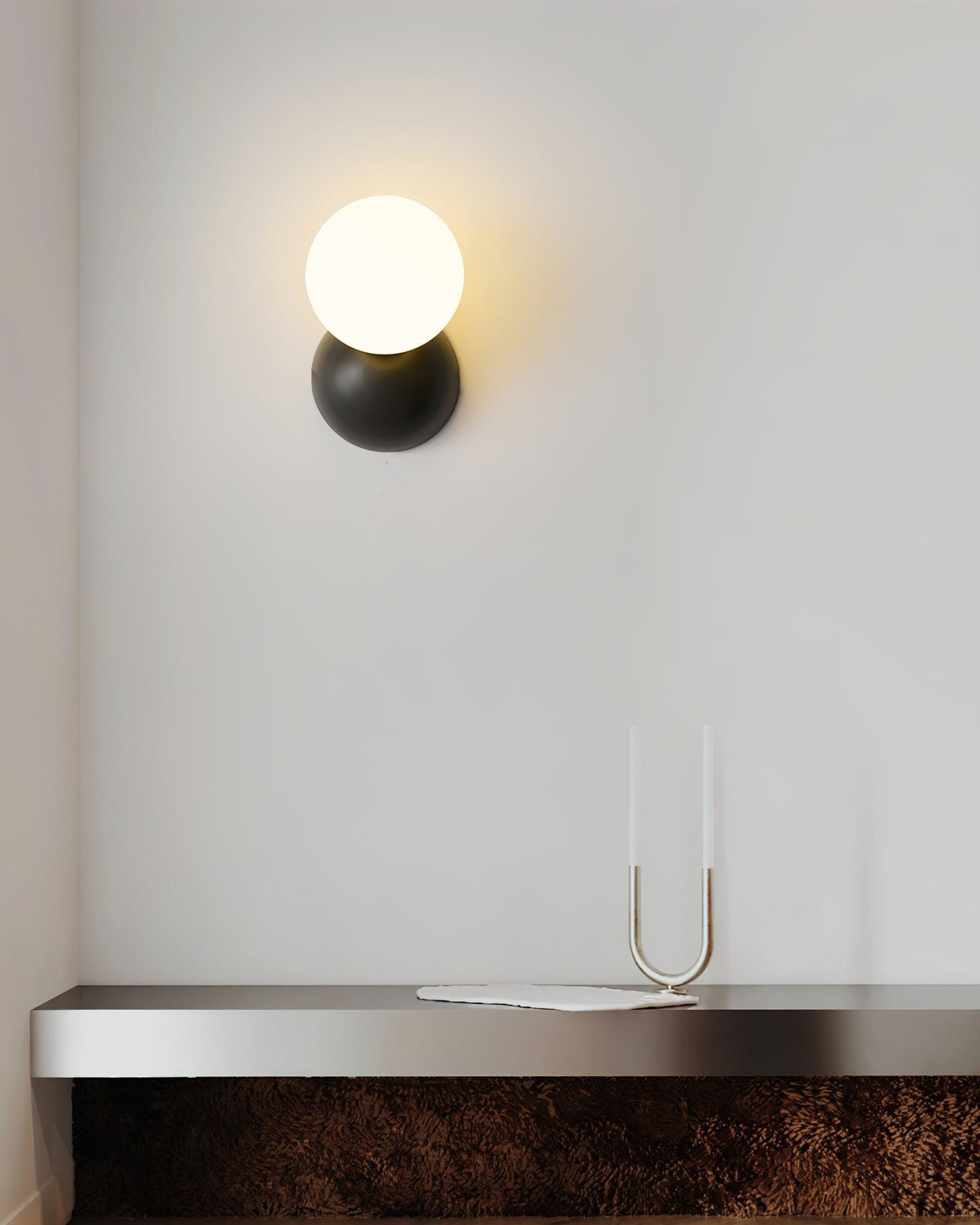Lysola Sphere Glass Brass Wall Light - Blowlighting