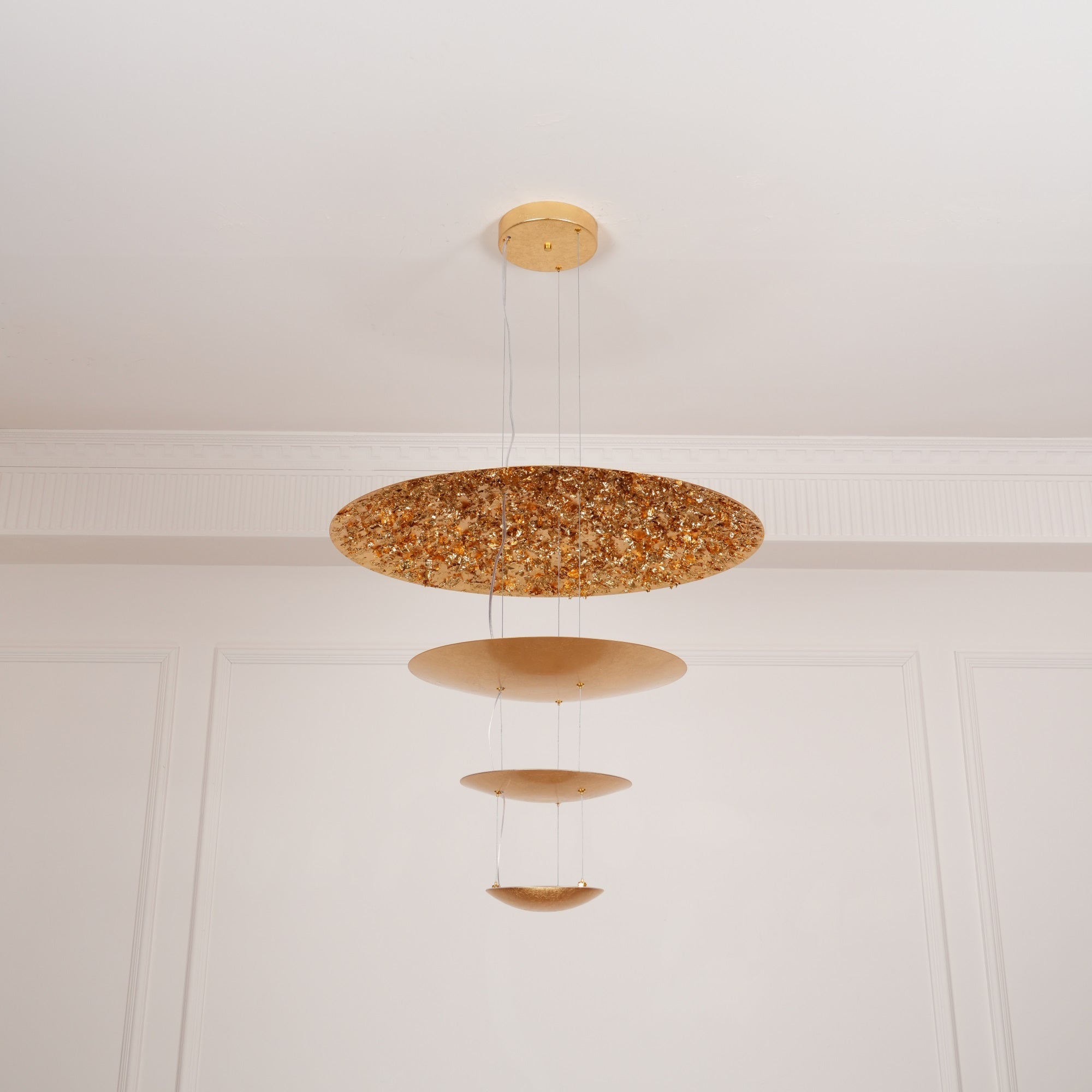 Zathaara Layered Gold Foil Pendant Light - Blowlighting
