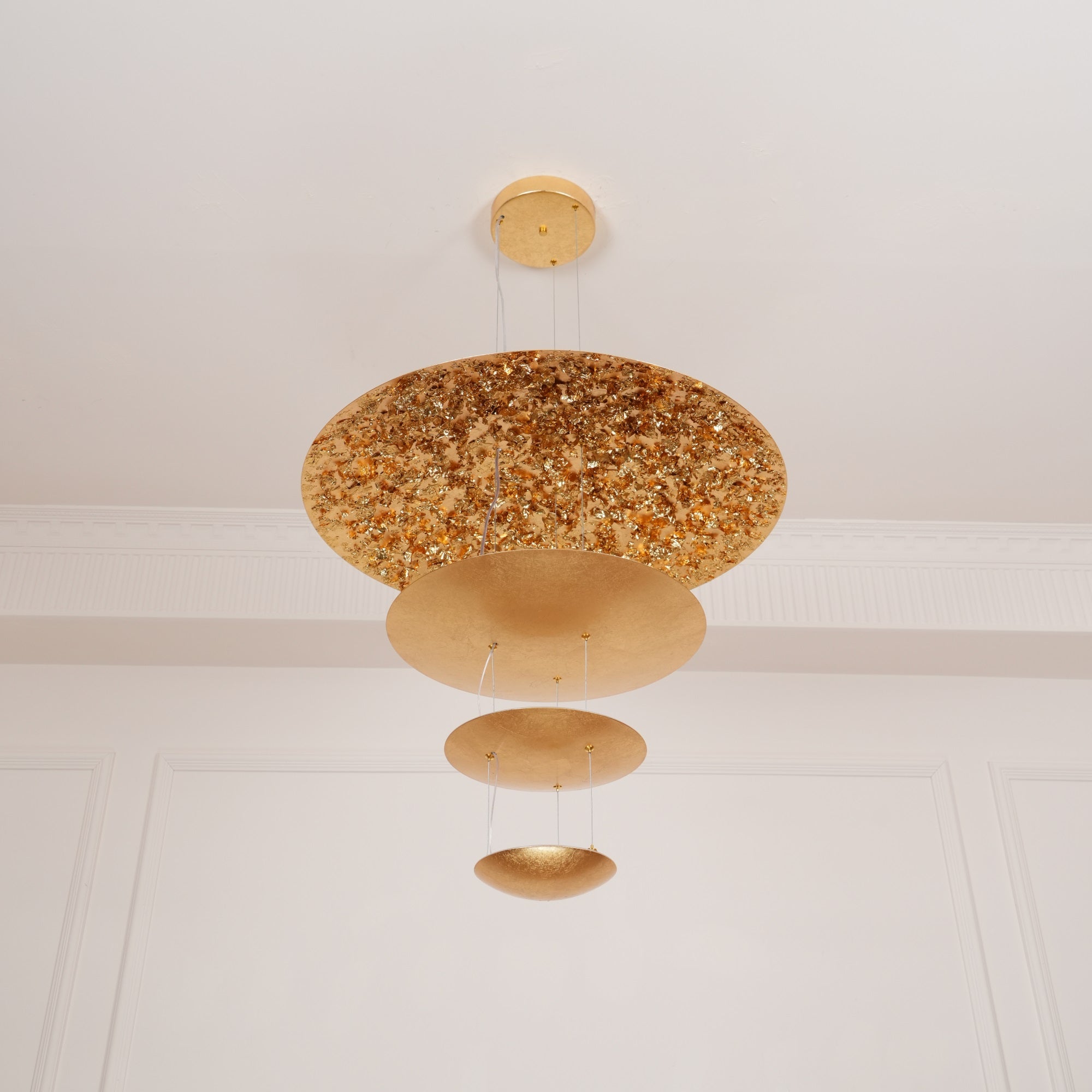 Zathaara Layered Gold Foil Pendant Light - Blowlighting