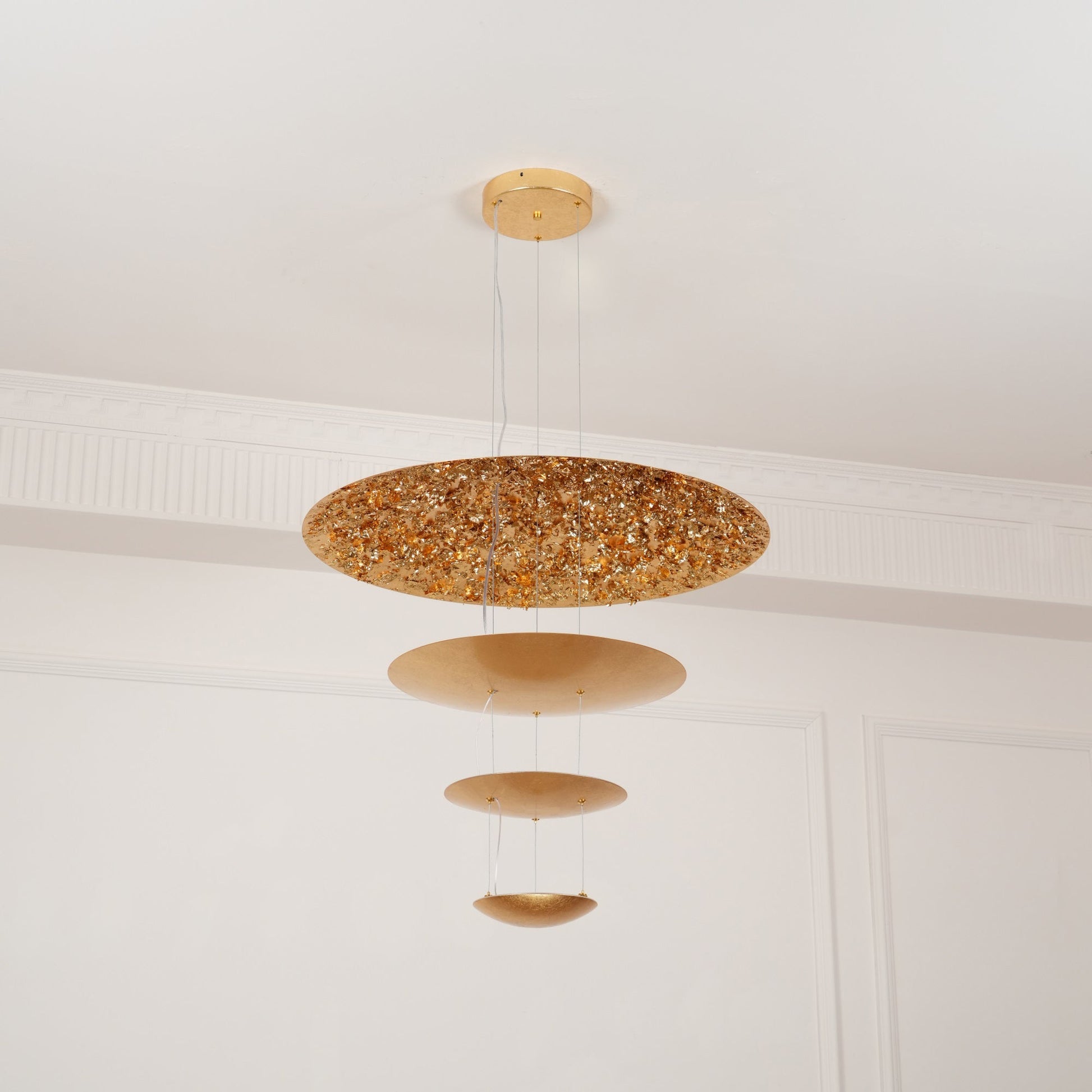 Zathaara Layered Gold Foil Pendant Light - Blowlighting