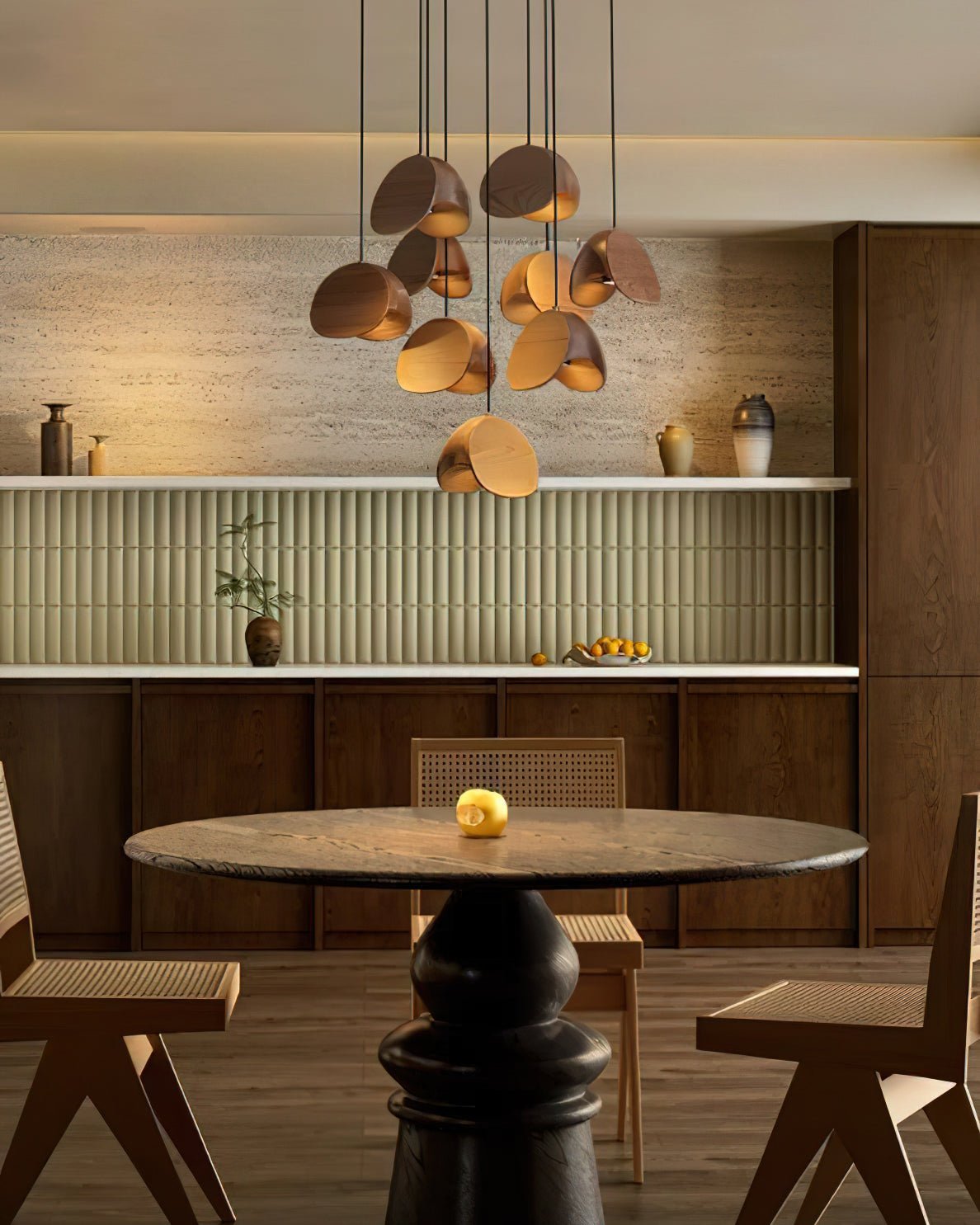 Elmiren Cluster Wood Pendant Light - Blowlighting