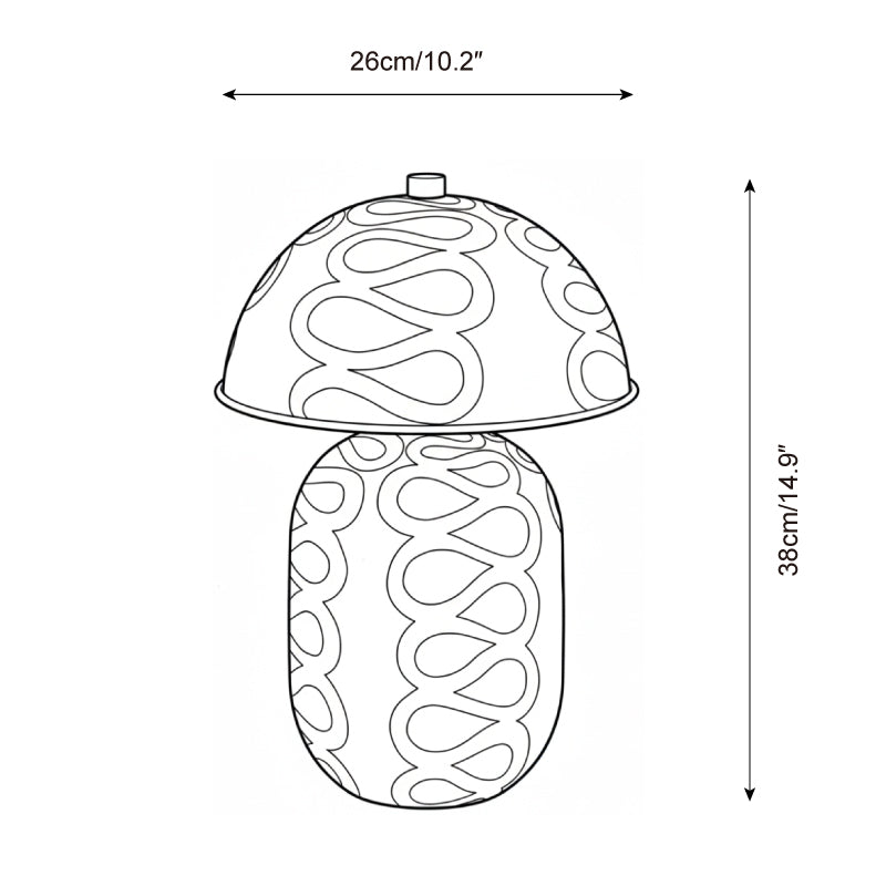 Sketch Art Deco Ceramics Table Light