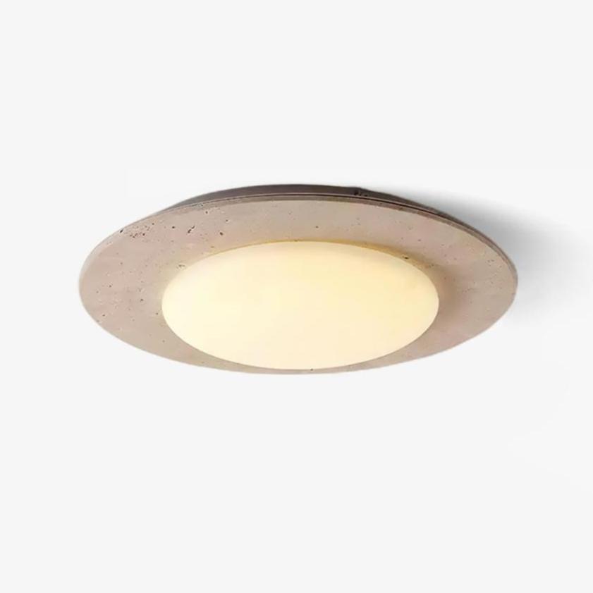 Arsoror Flush-Mount Travertine Ceiling Light - Blowlighting