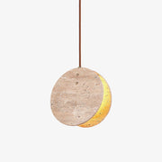 Lunarae Crescent Travertine Pendant Light - Blowlighting