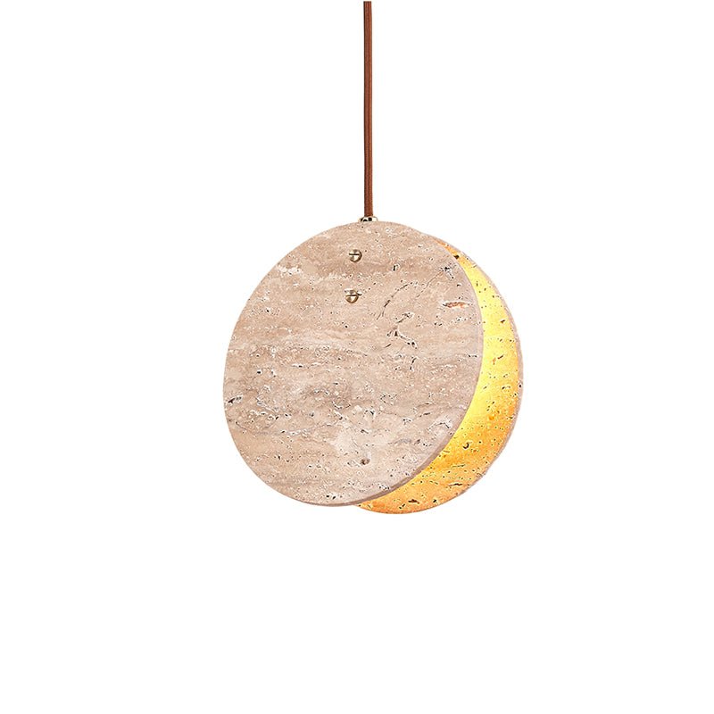 Lunarae Crescent Travertine Pendant Light - Blowlighting
