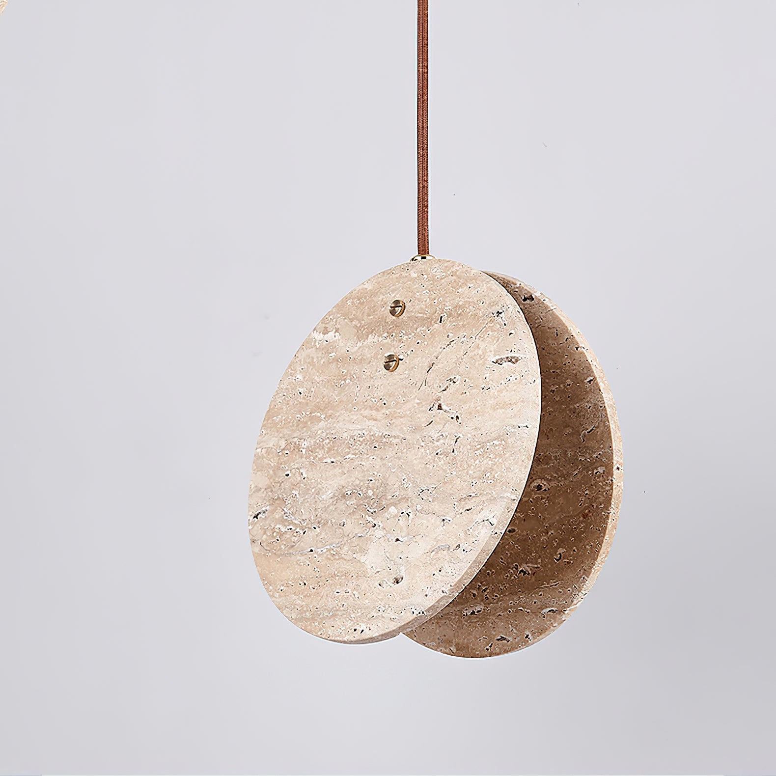 Lunarae Crescent Travertine Pendant Light - Blowlighting