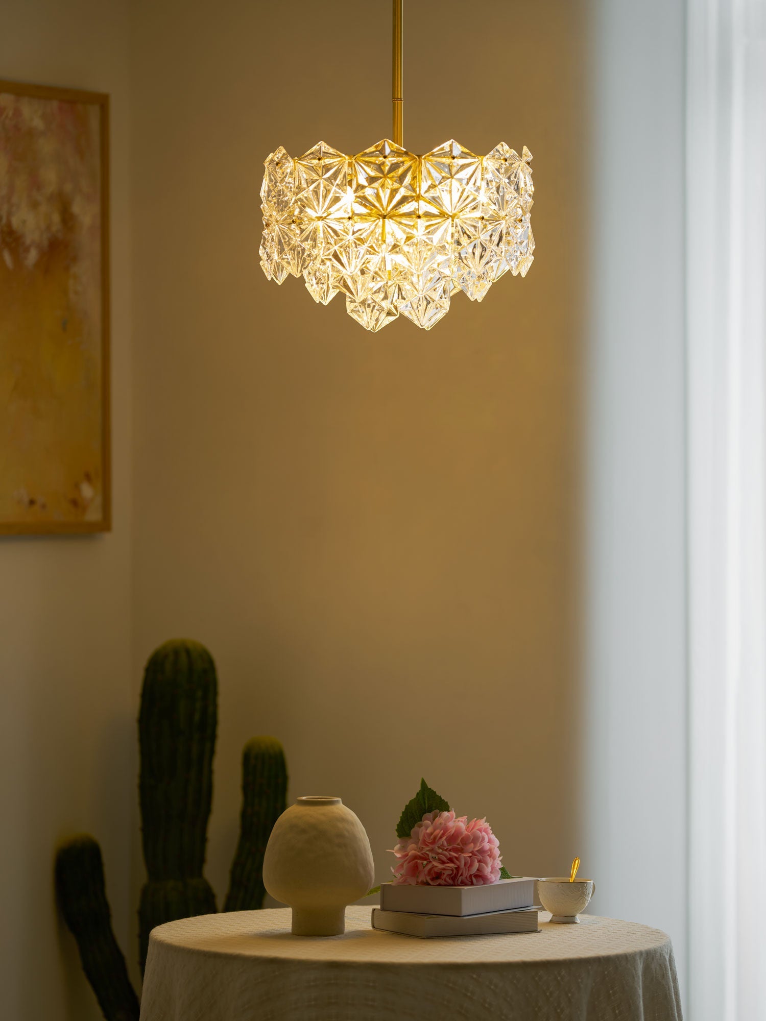 Snowflake Glass Chandelier - Blowlighting
