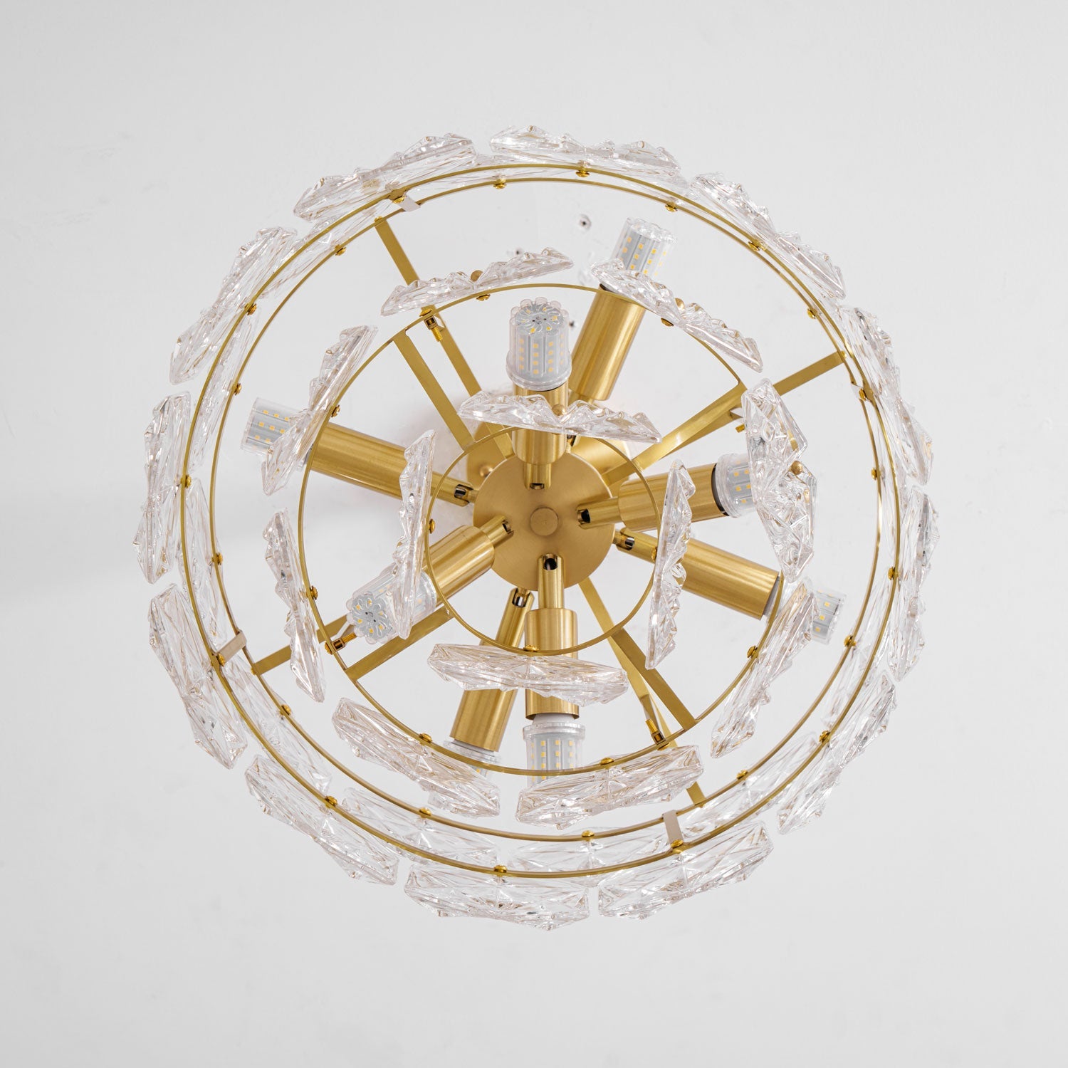 Snowflake Glass Chandelier - Blowlighting