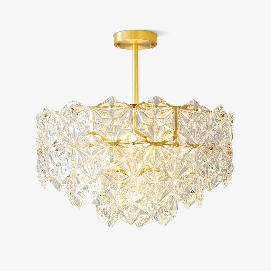 Snowflake Glass Chandelier - Blowlighting