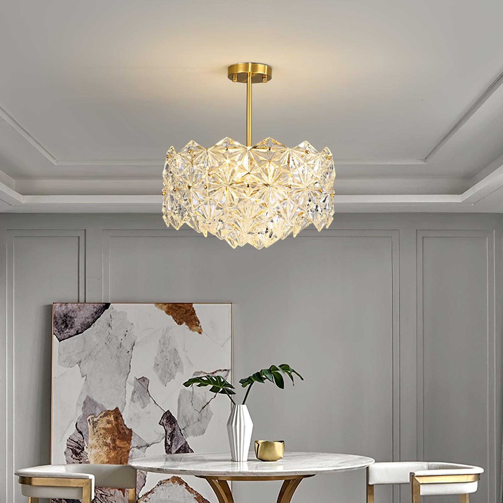 Snowflake Glass Chandelier - Blowlighting