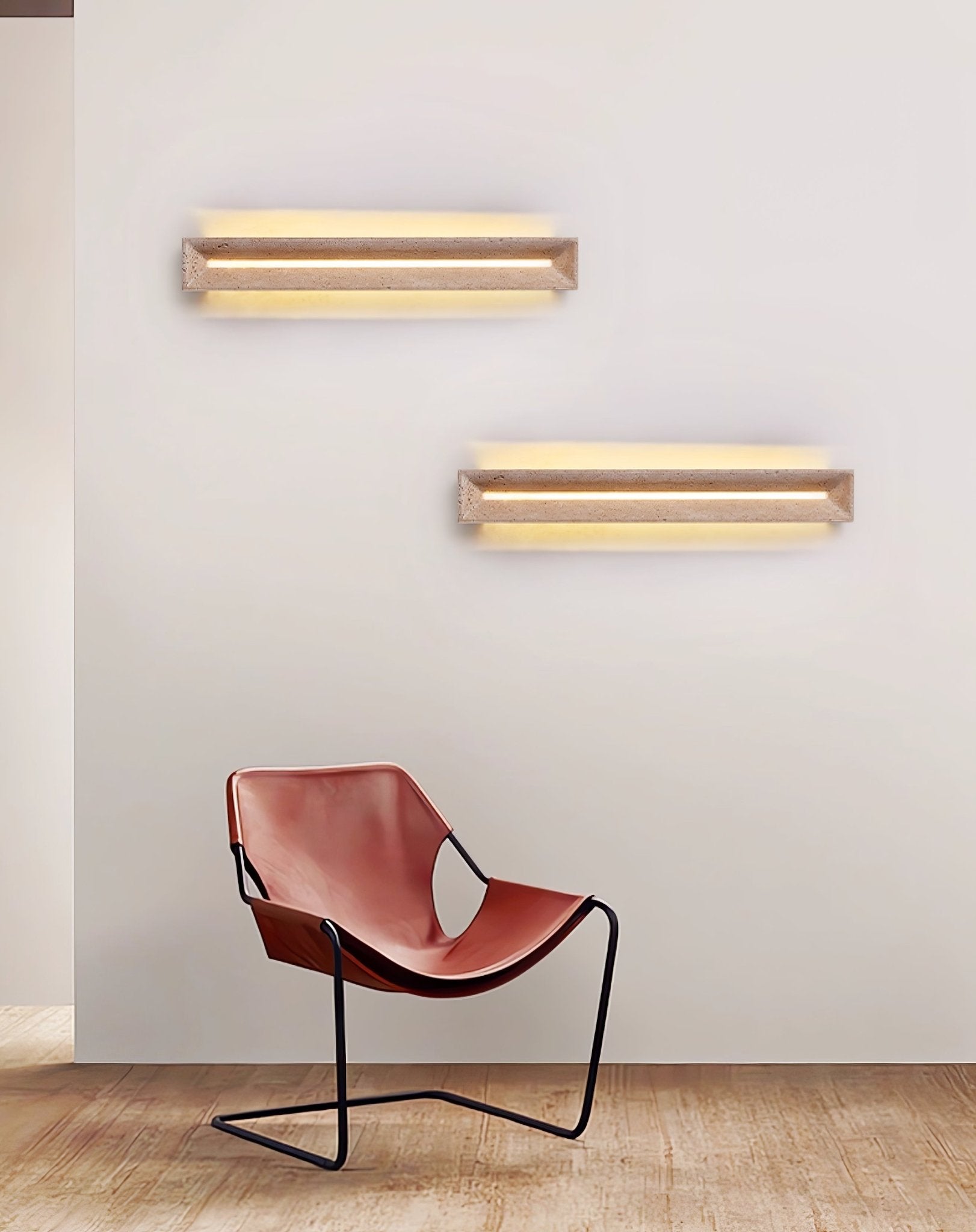Anoren Minimalist Travertine Wall Light - Blowlighting
