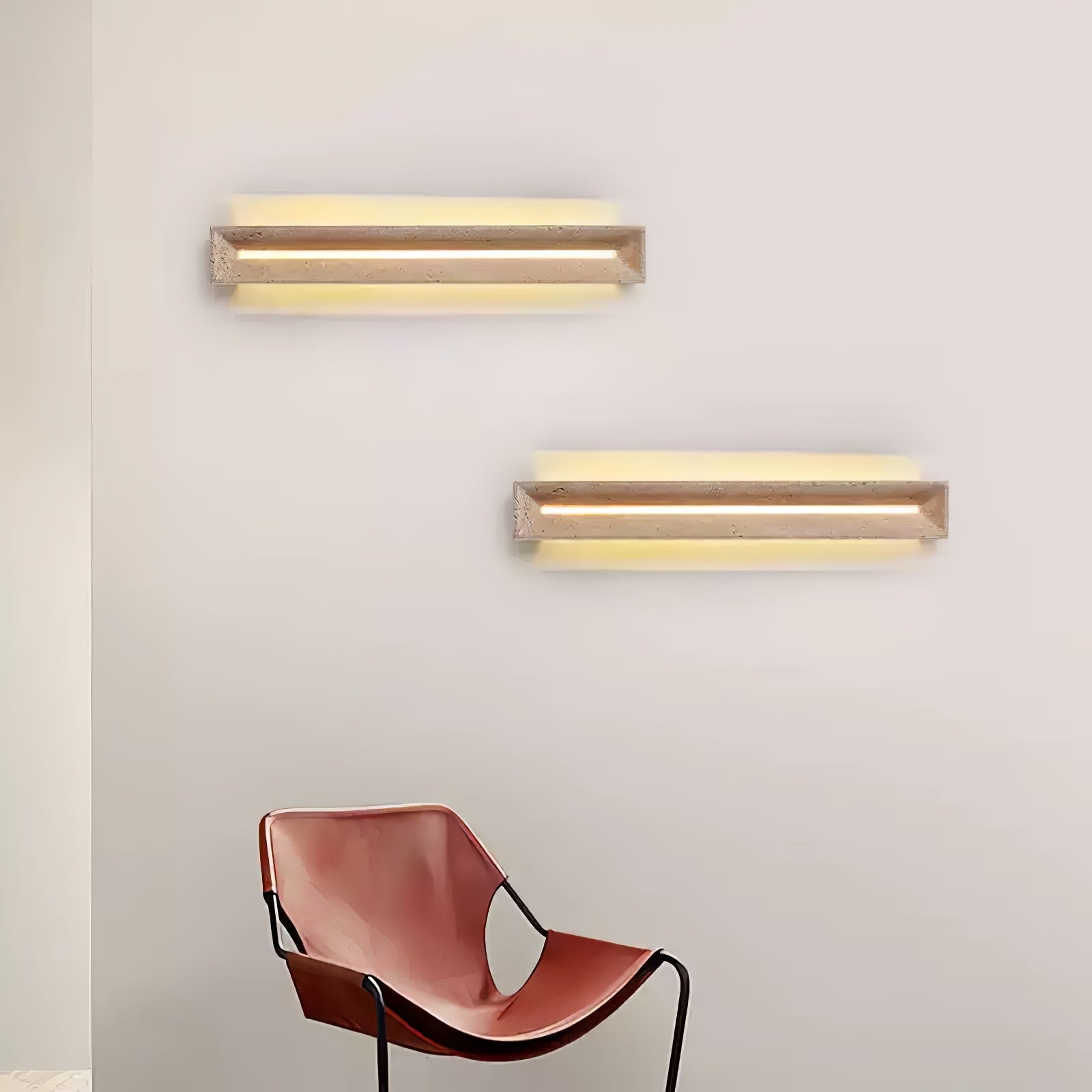 Anoren Minimalist Travertine Wall Light - Blowlighting