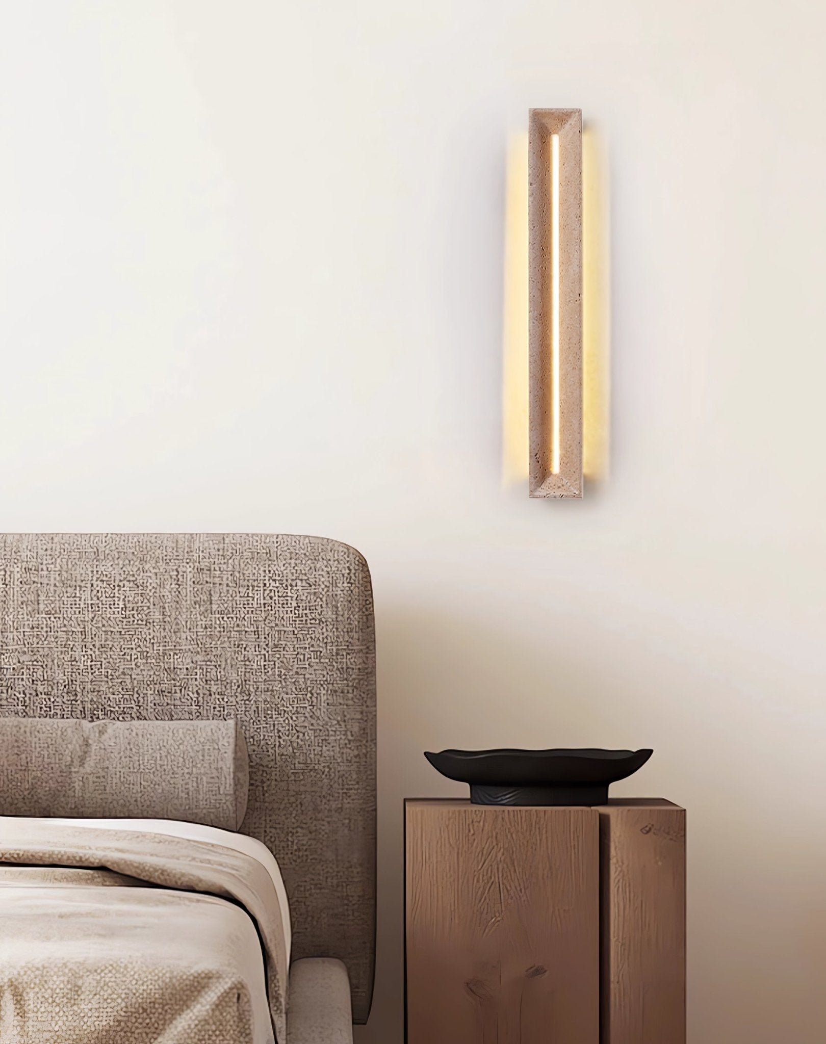 Anoren Minimalist Travertine Wall Light - Blowlighting
